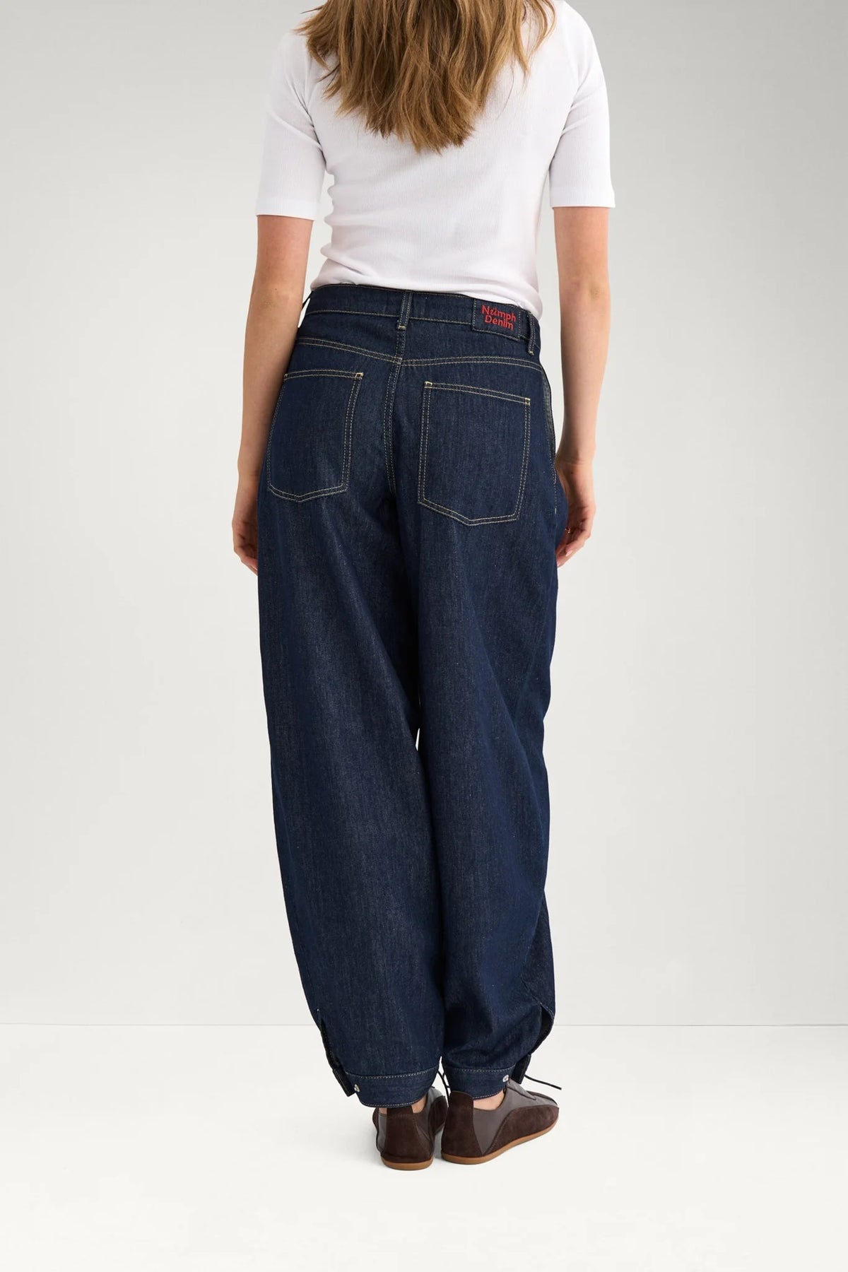Nümph Jeans - NuVenna MR Ballon Jeans i Dark Blue Denim