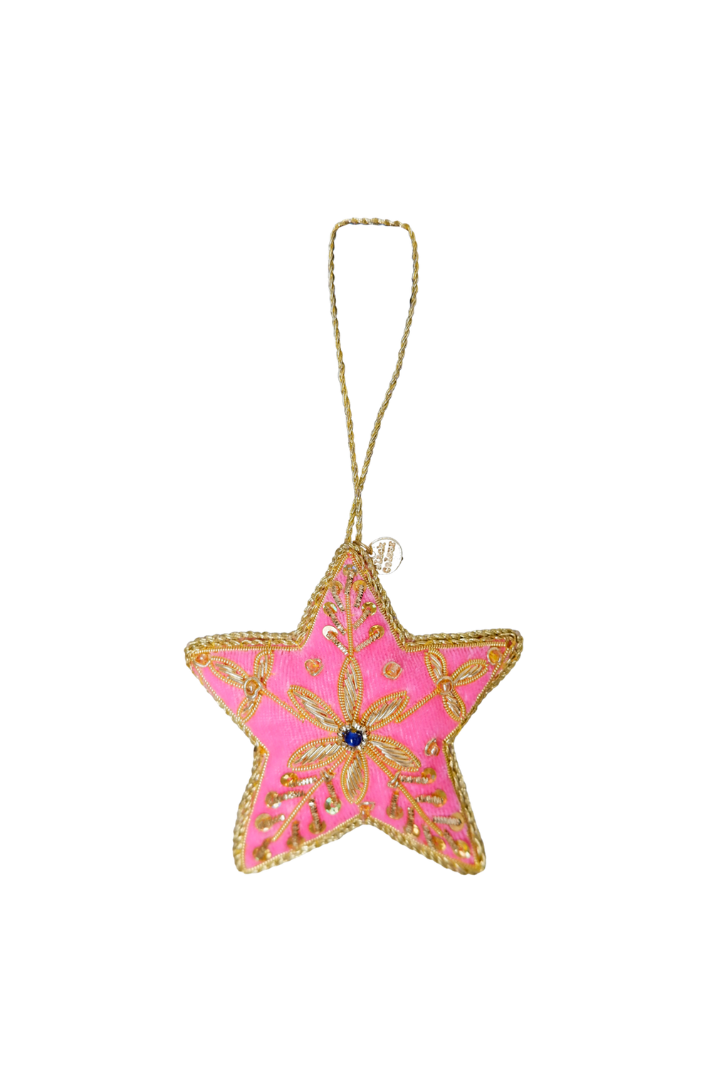 Black Colour - BcVelvet Star Christmas Ornament i Pink