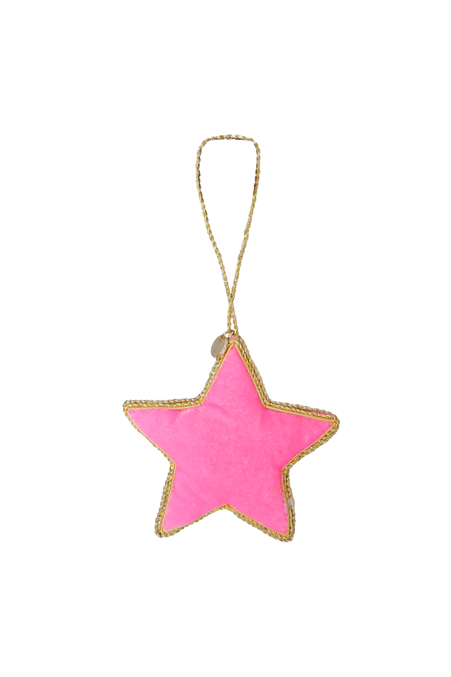 Black Colour - BcVelvet Star Christmas Ornament i Pink