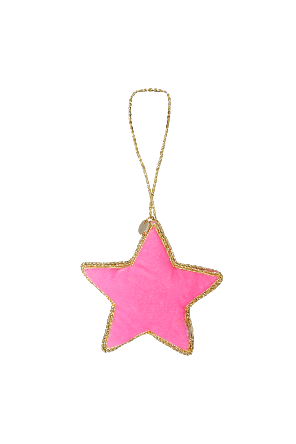 Black Colour - BcVelvet Star Christmas Ornament i Pink