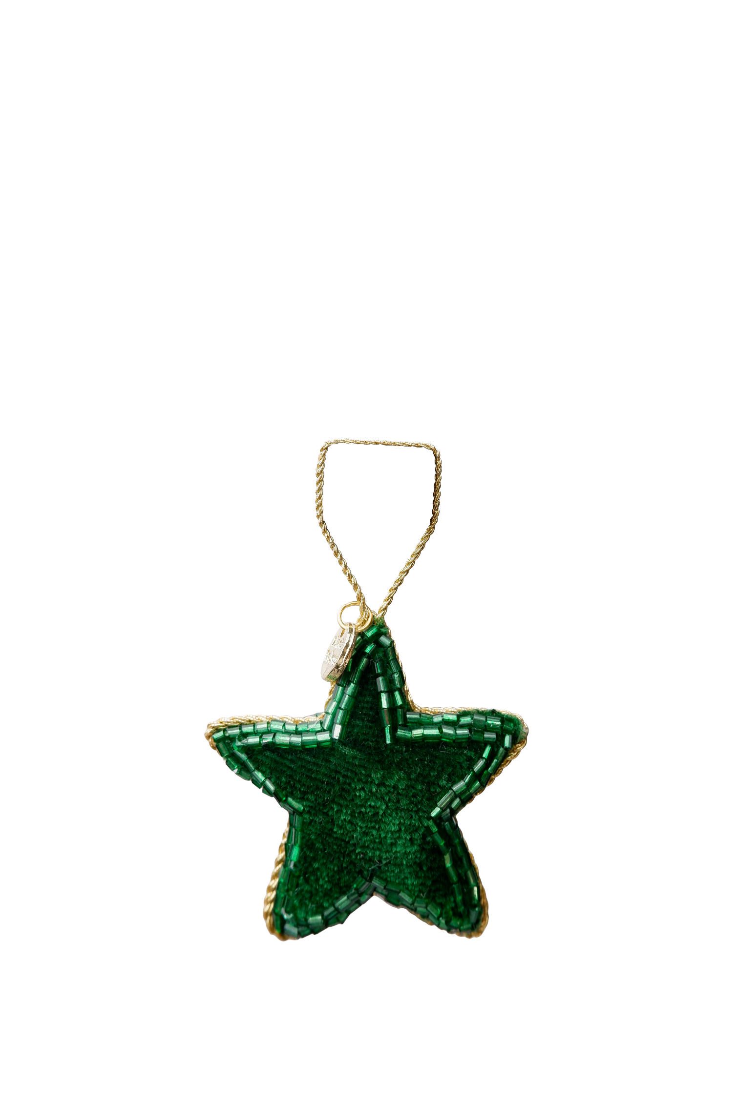 Black Colour Julepynt - BcMini Star Christmas Ornament i Grøn