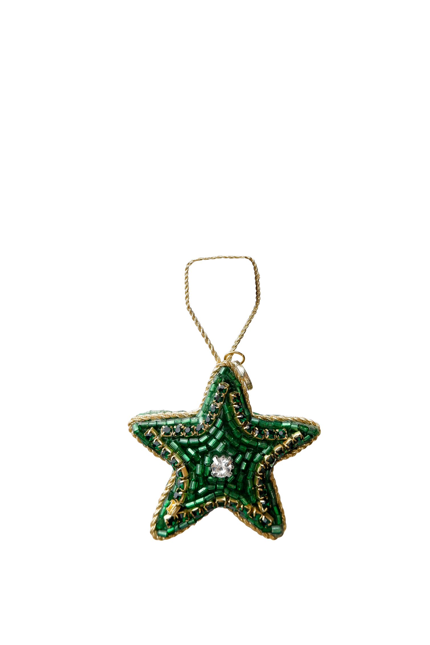 Black Colour Julepynt - BcMini Star Christmas Ornament i Grøn