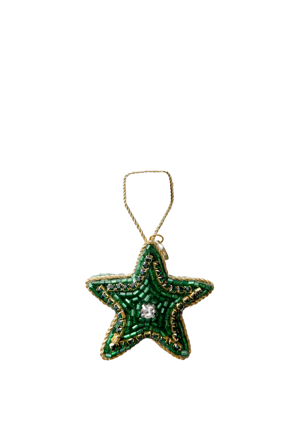 Black Colour Julepynt - BcMini Star Christmas Ornament i Grøn