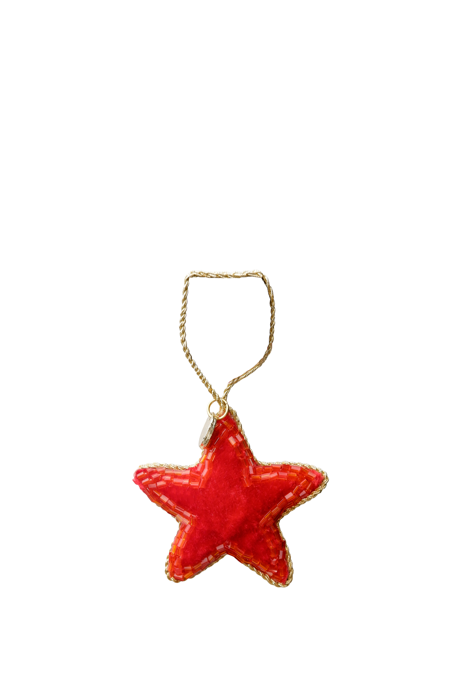 Black Colour Julepynt - BcMini Star Christmas Ornament i Rød