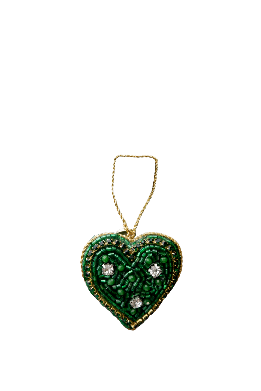 Black Colour Julepynt - BcMini Heart Christmas Ornament i Grøn