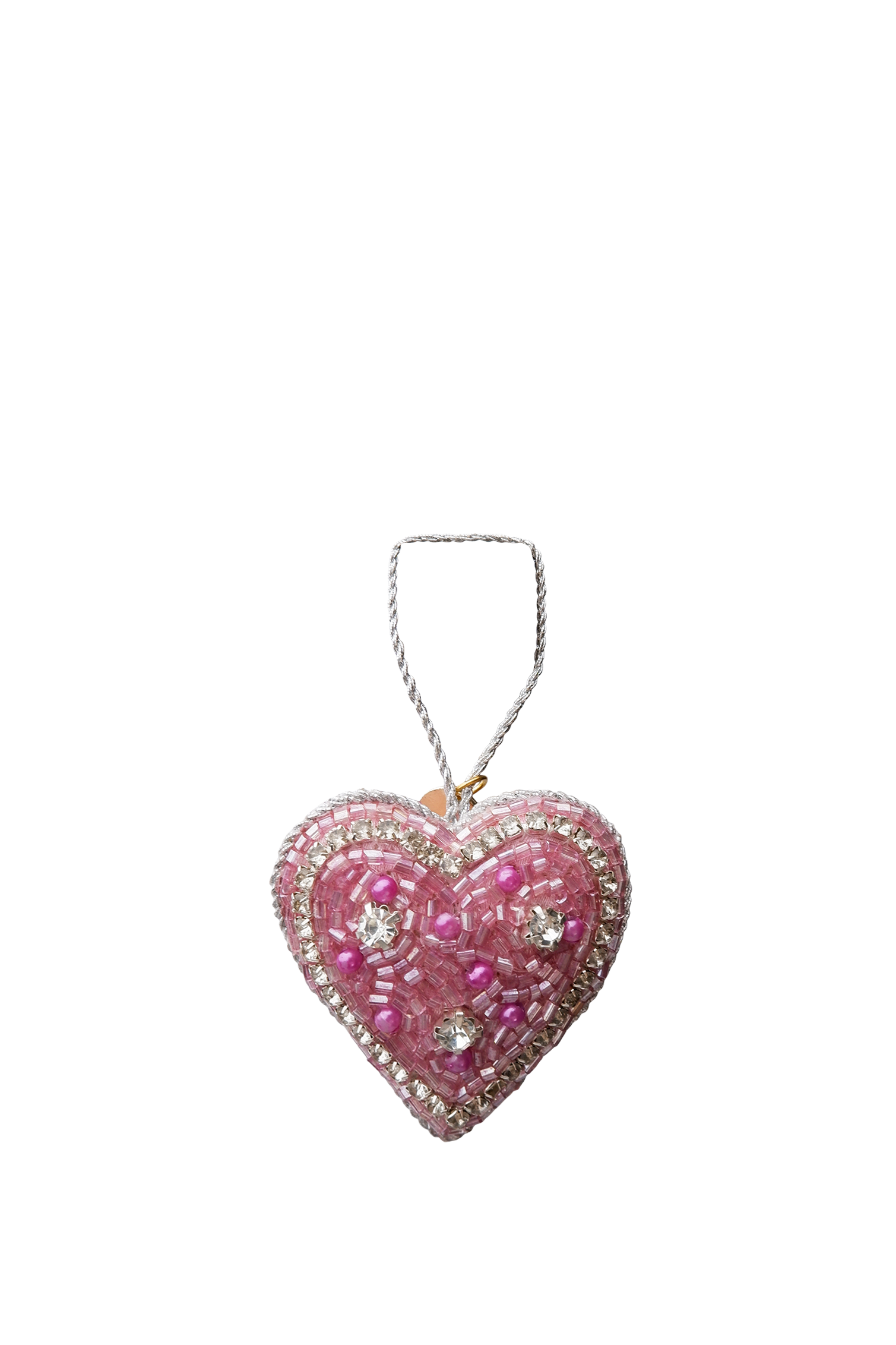 Black Colour Julepynt - BcMini Heart Christmas Ornament i Pink