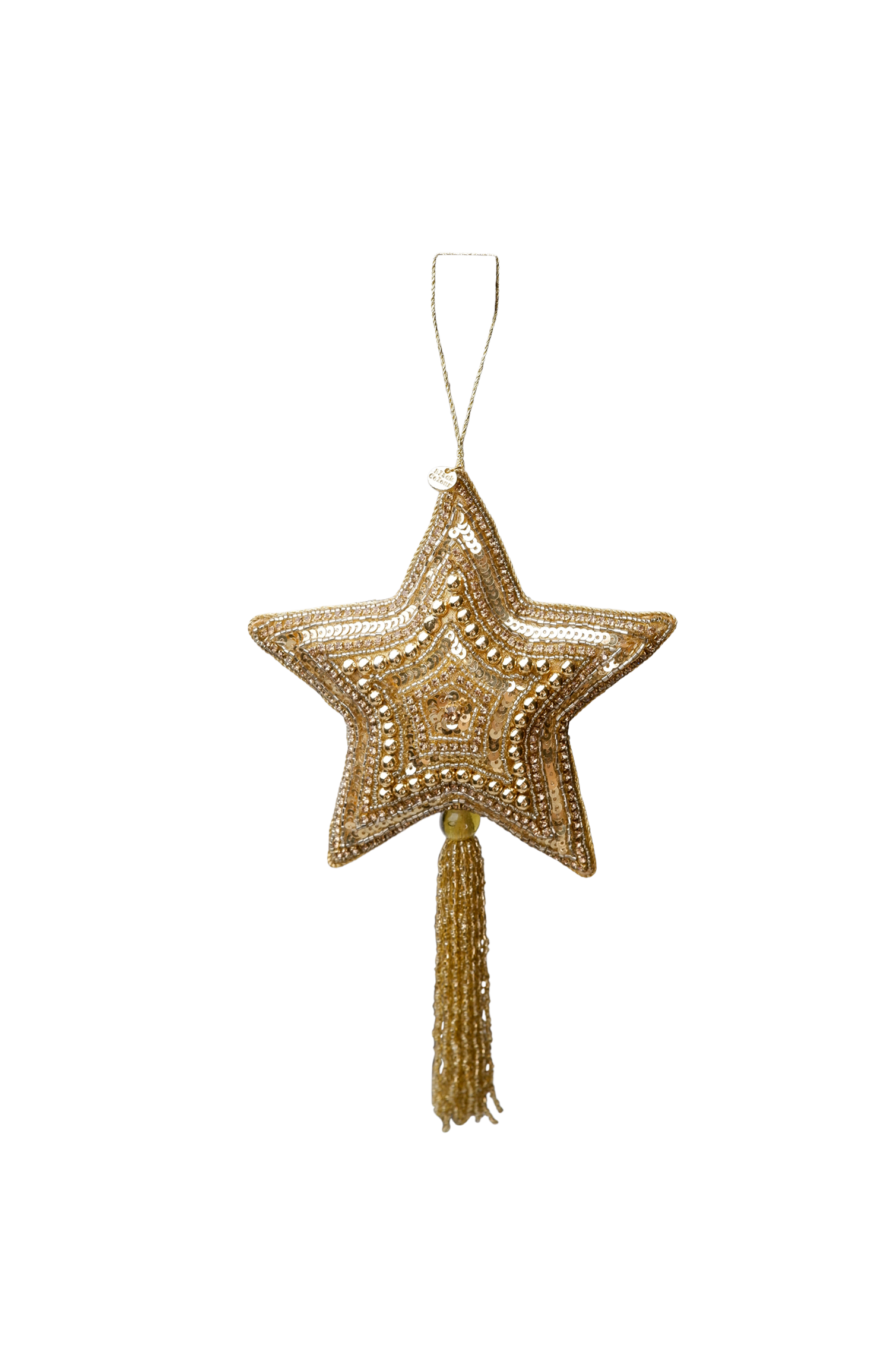 Black Colour Julepynt - BcXL Tassel Star Christmas Ornament Guld