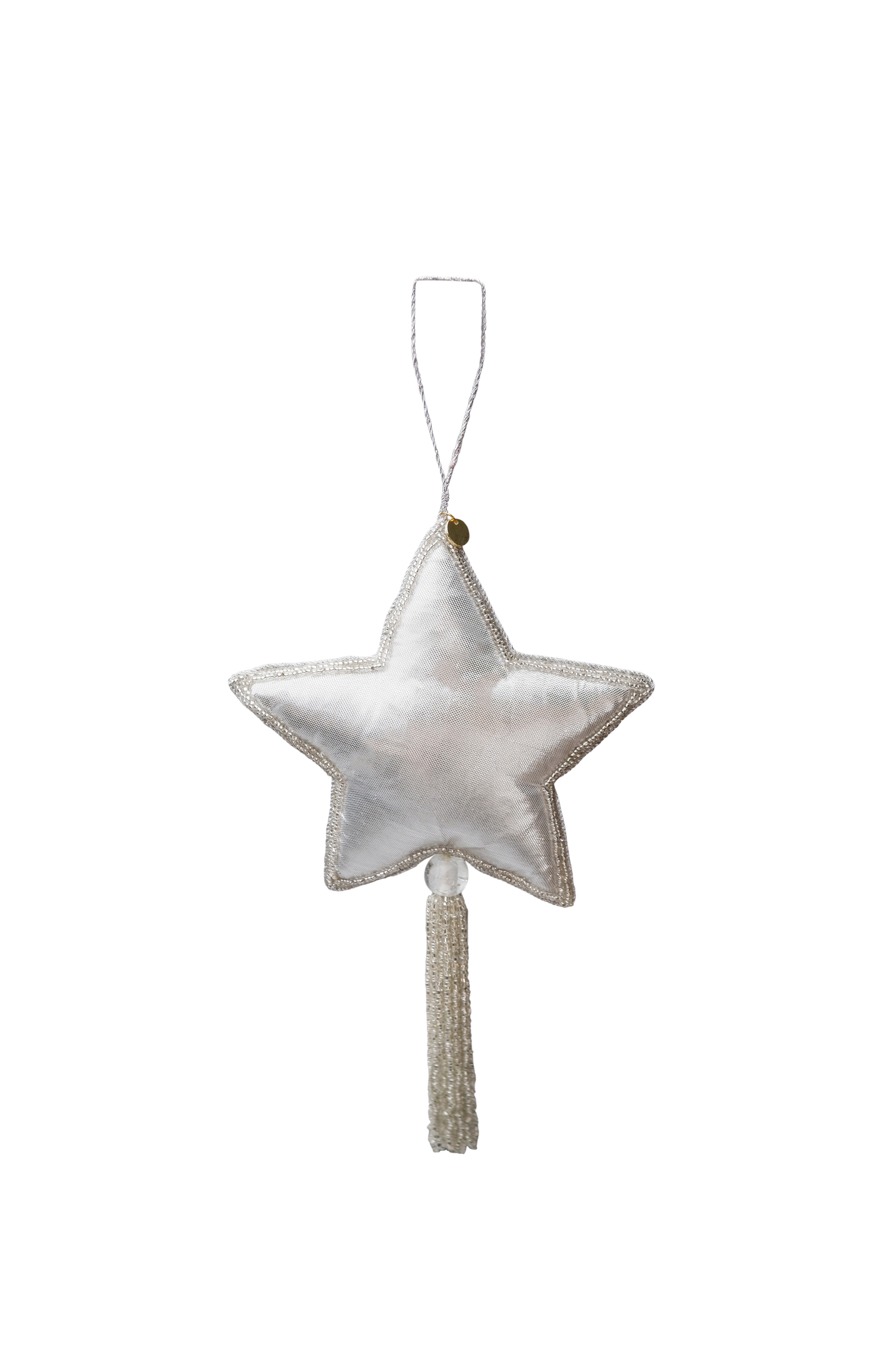 Black Colour Julepynt - BcXL Tassel Star Christmas Ornament i Sølv