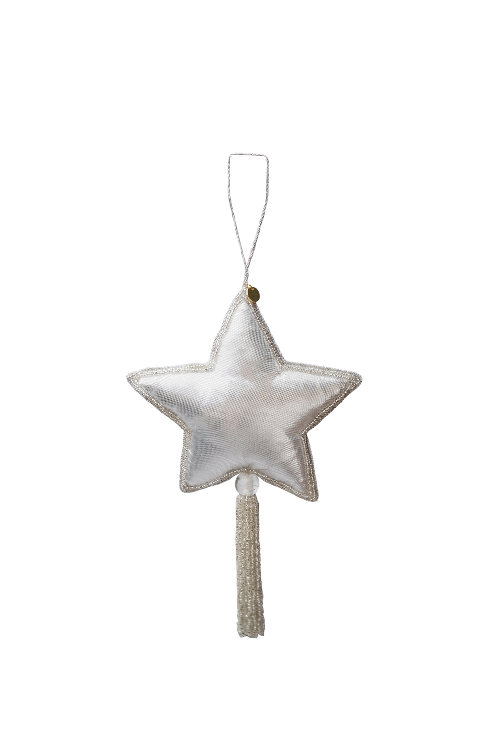 Black Colour Julepynt - BcXL Tassel Star Christmas Ornament i Sølv