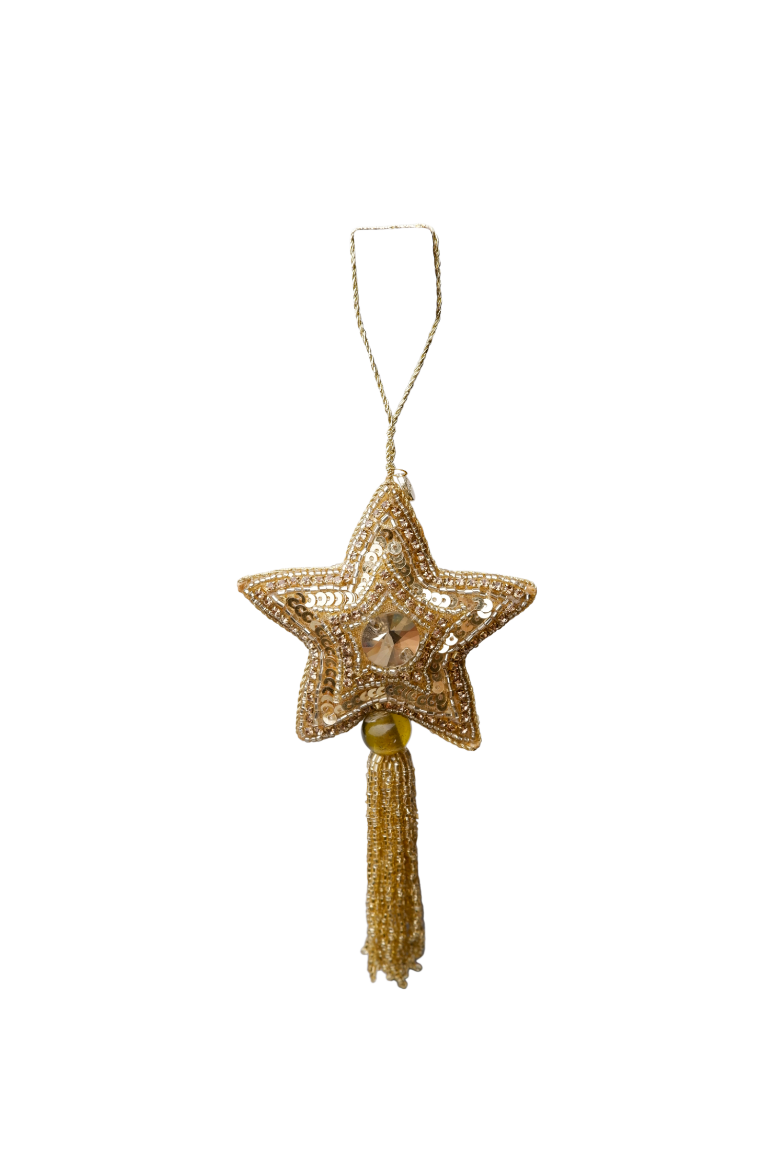 Black Colour Julepynt - BcTassel Star Christmas Ornament Guld