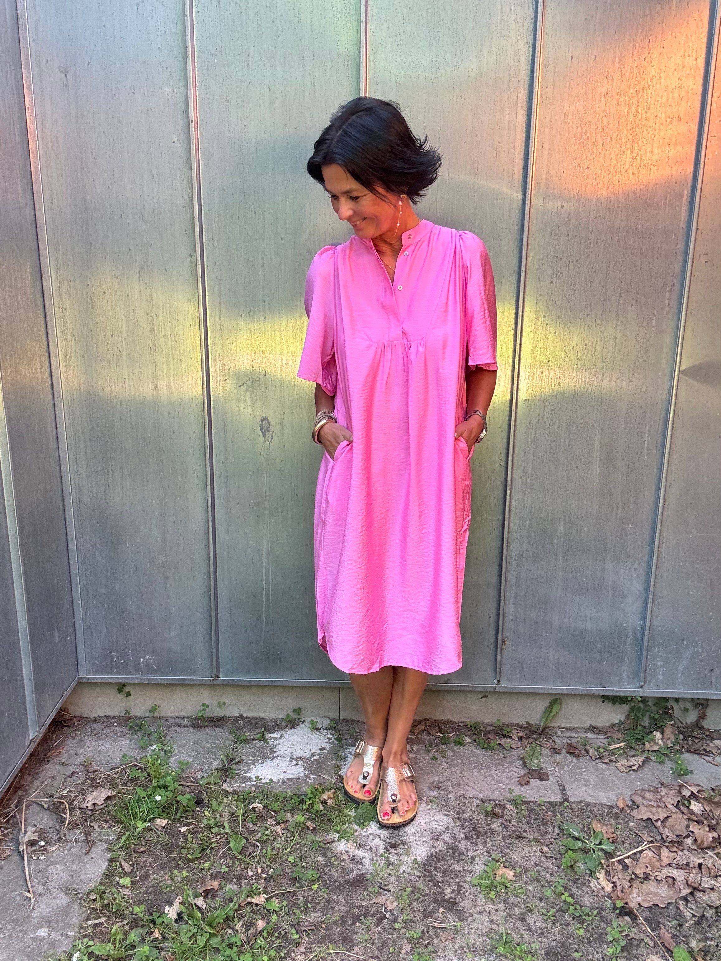 Co´Couture Kjole - CallumCC Volume SS Kjole i Bubblegum