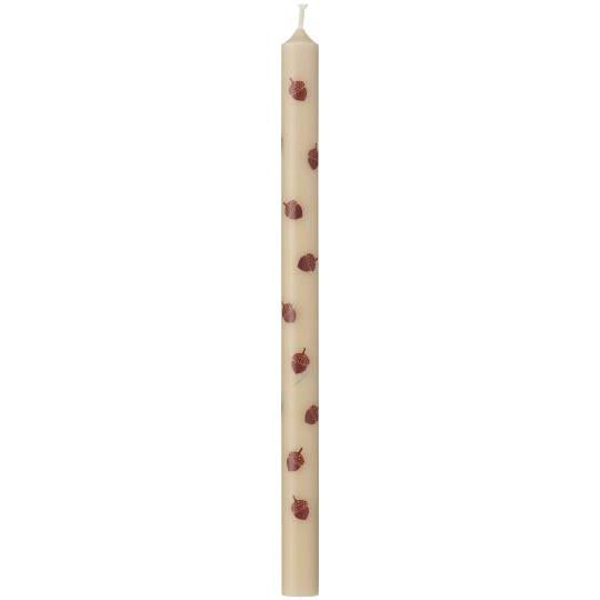 IB Laursen Stearinlys - Kertelys Med Agern Ø:1,3 x H:20cm