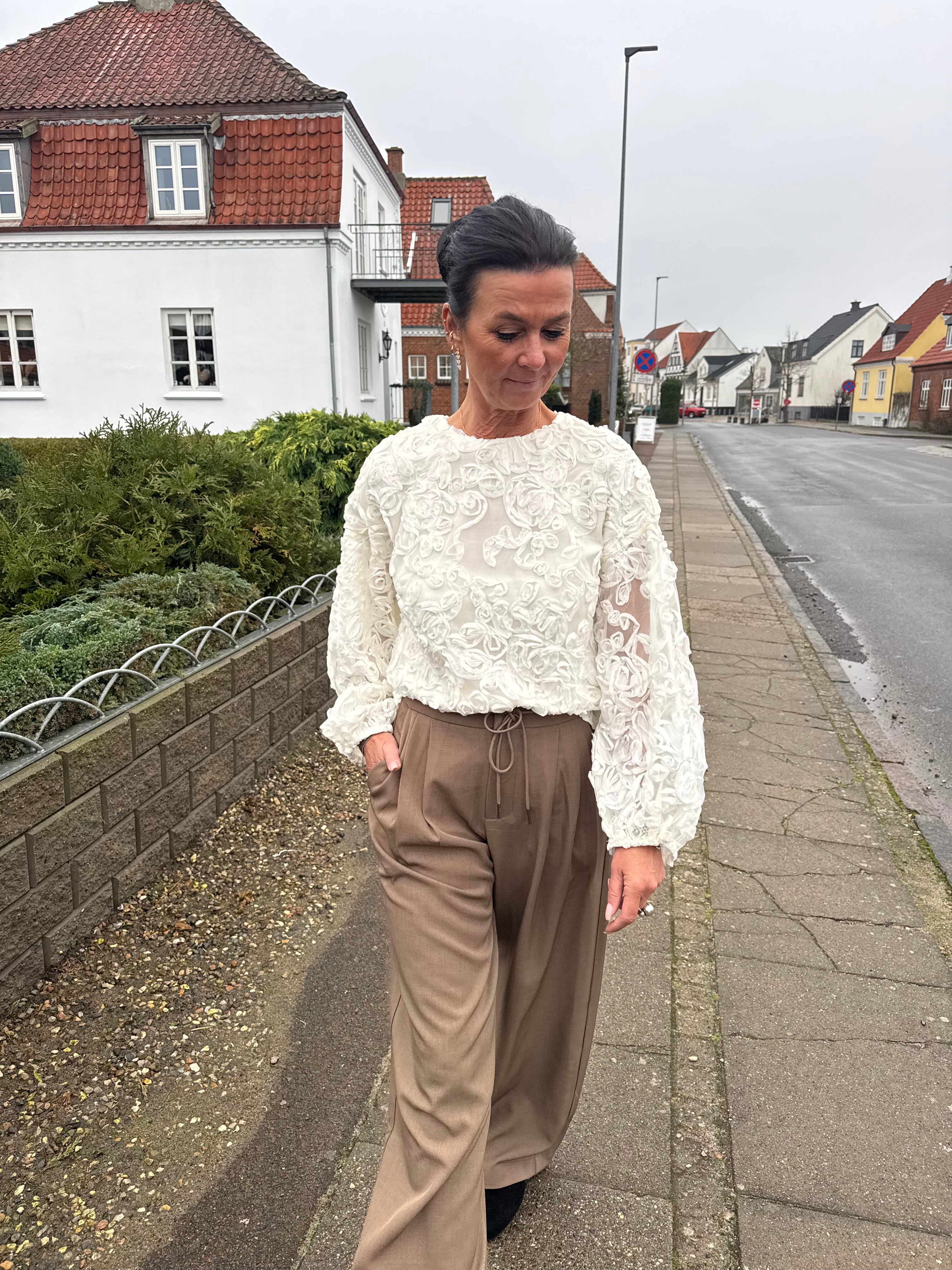 Co´Couture Bluse - TessyCC Flower Bluse i Off White