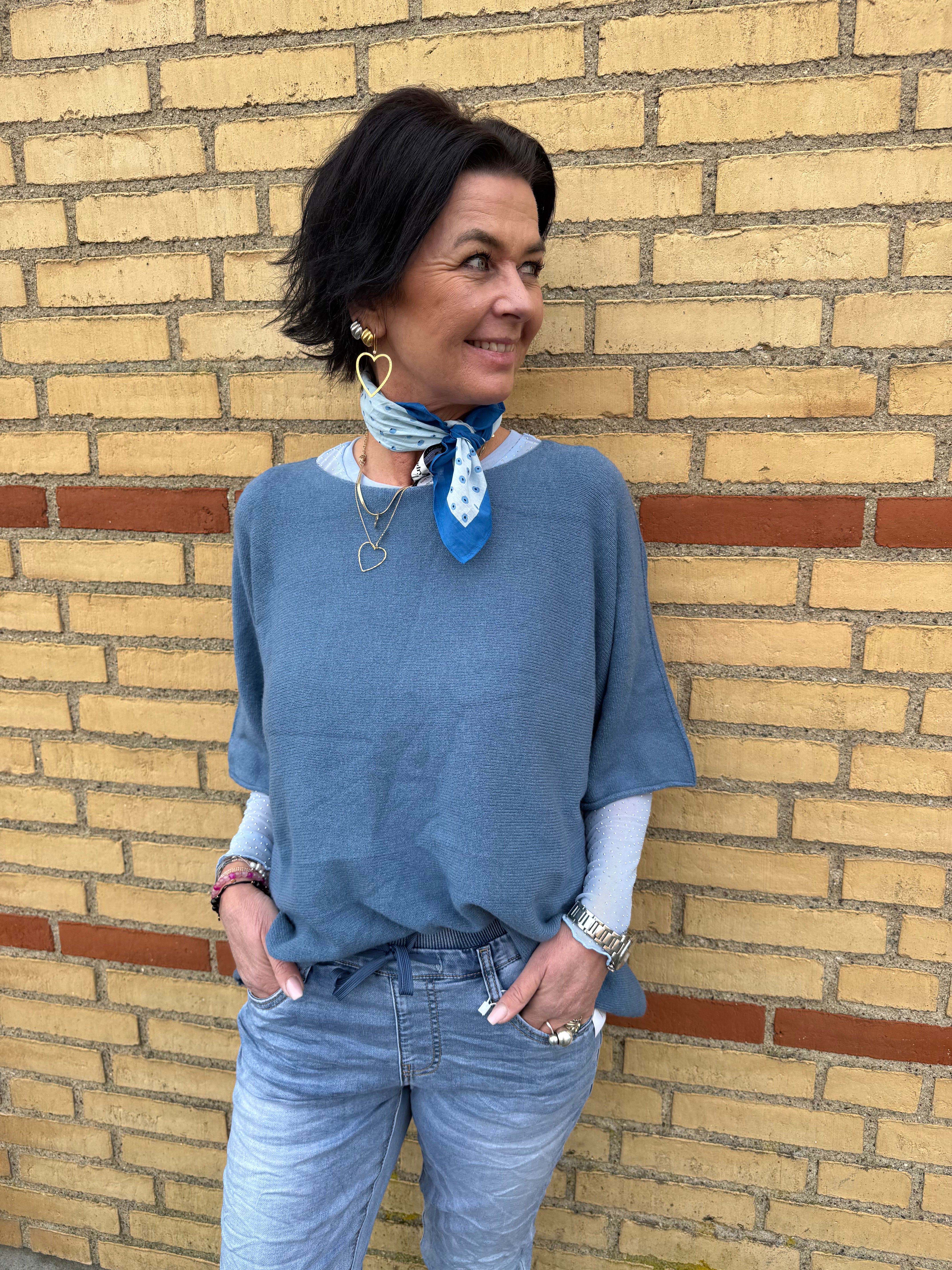 MARTA du château Strik - 5003 MdcSia Strik Bluse i Jeans Blå