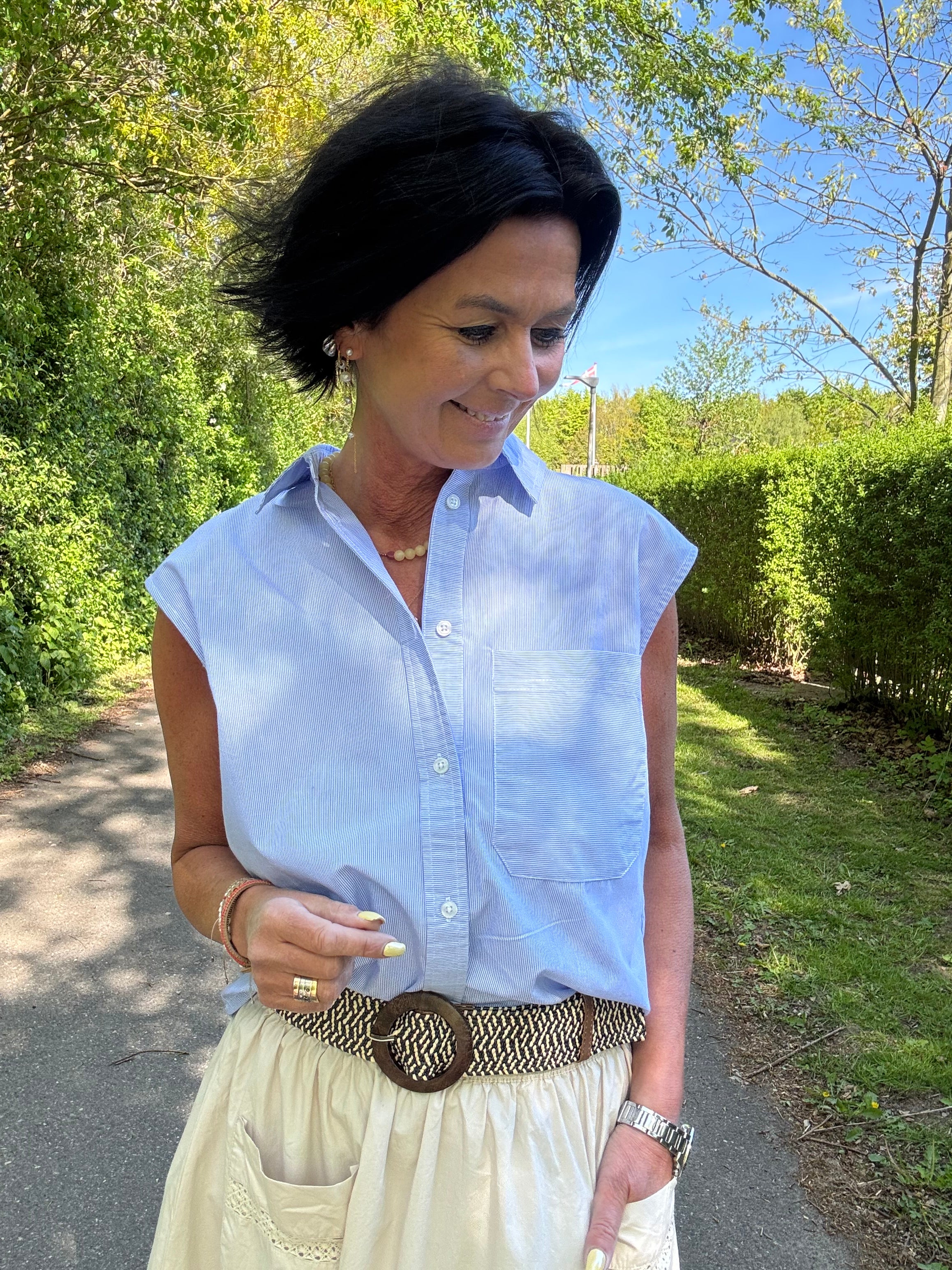 ESMÉ STUDIOS Bluse - ESNunu Sl Bluse i Kentucky Blue