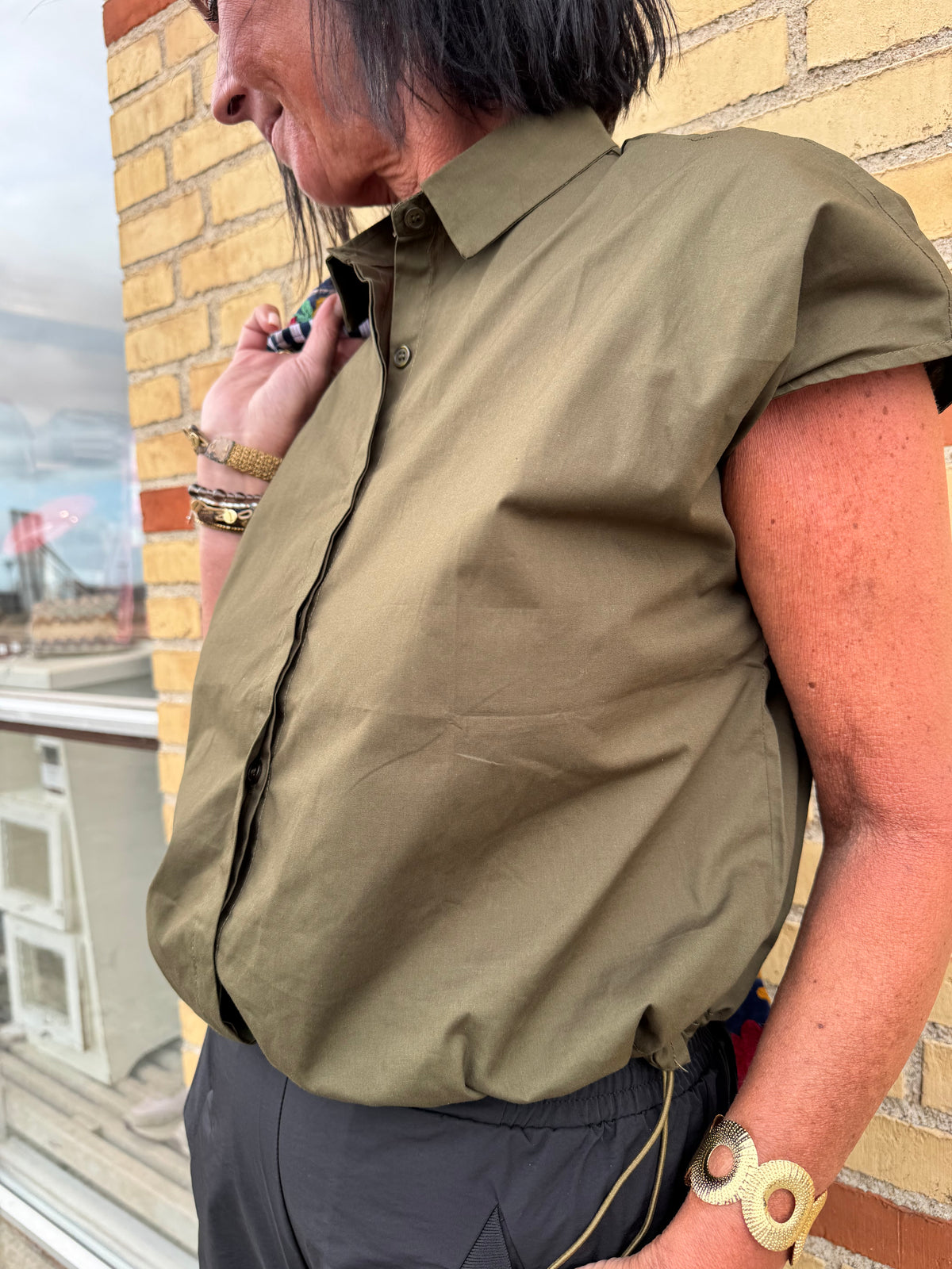 Tim & Simonsen Vest - 154 Becky Skjorte-Vest i Army