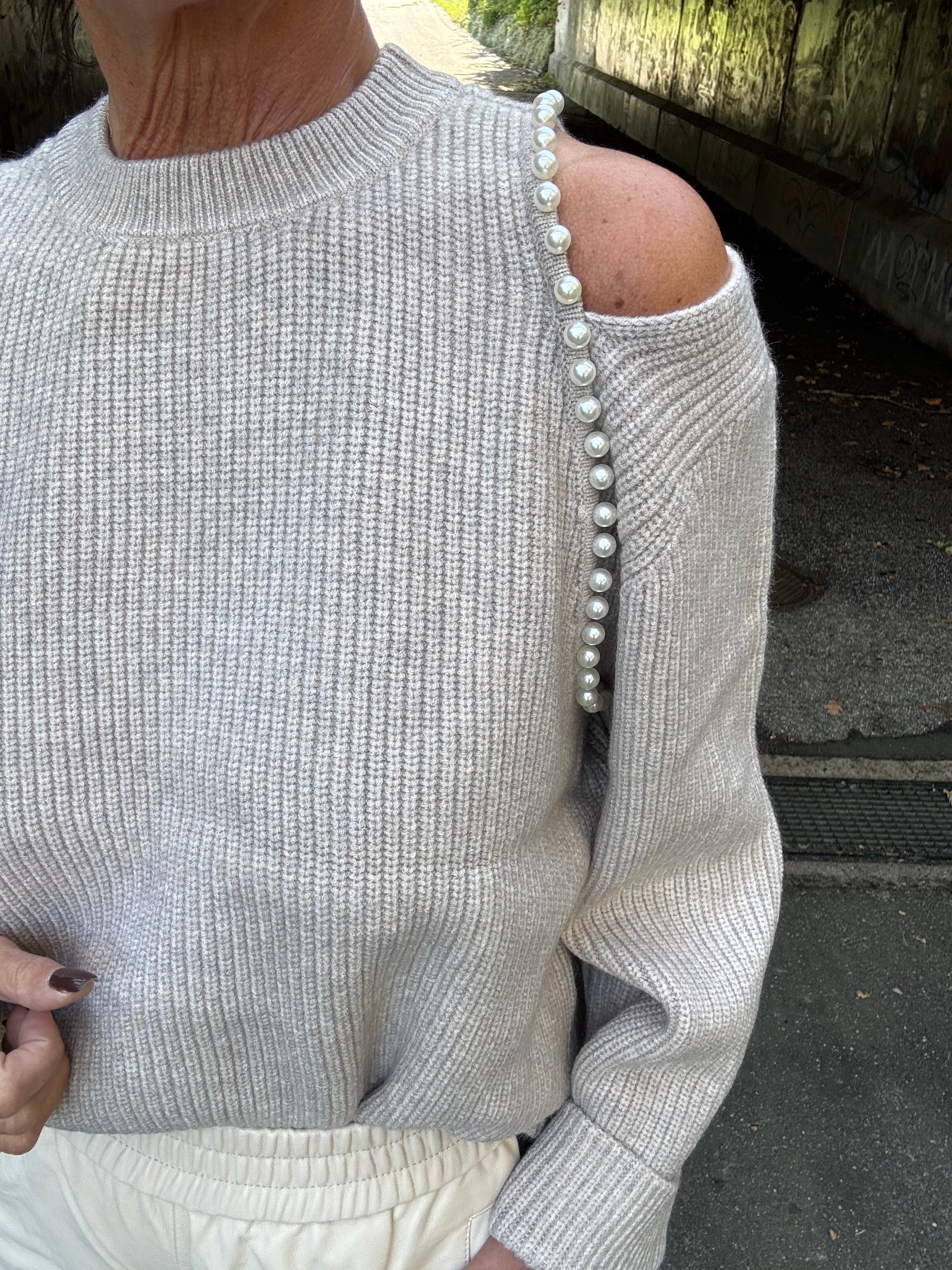 Co´Couture Strik - RawCC Rib Pearl Strik i Bone