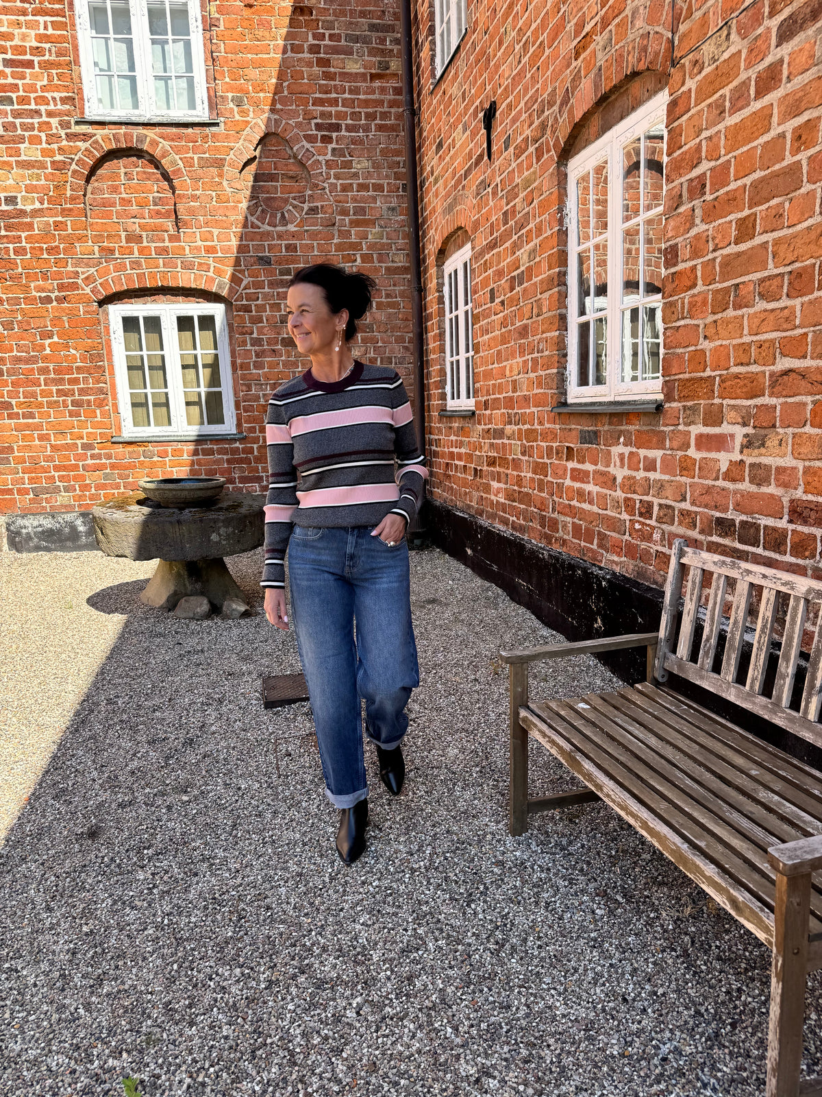 Nümph Bluse - NuKallie Strik, Bluse i Fig Grå