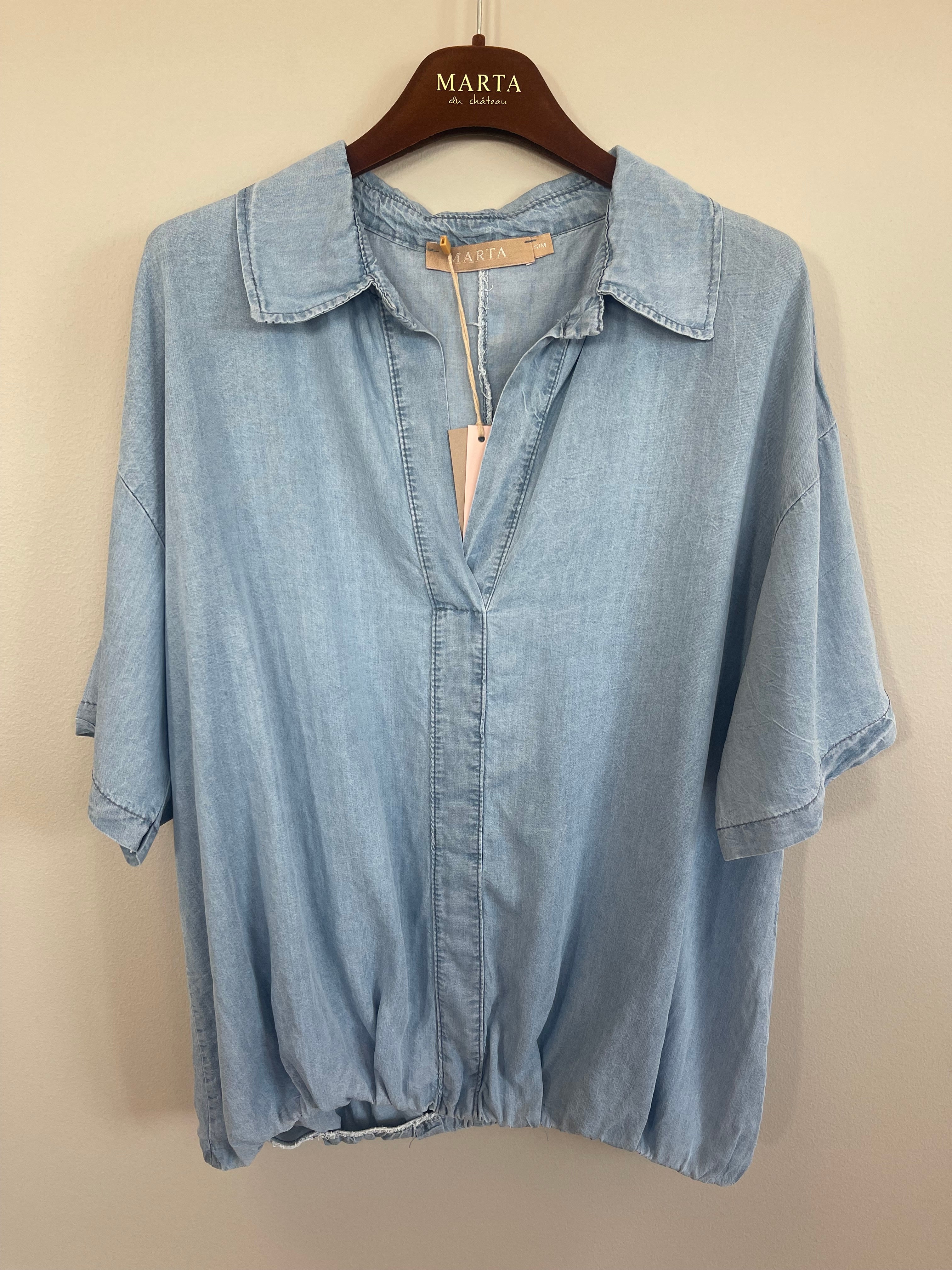 MARTA du château Bluse - 8204 MdcMakayla Bluse i Light Blue