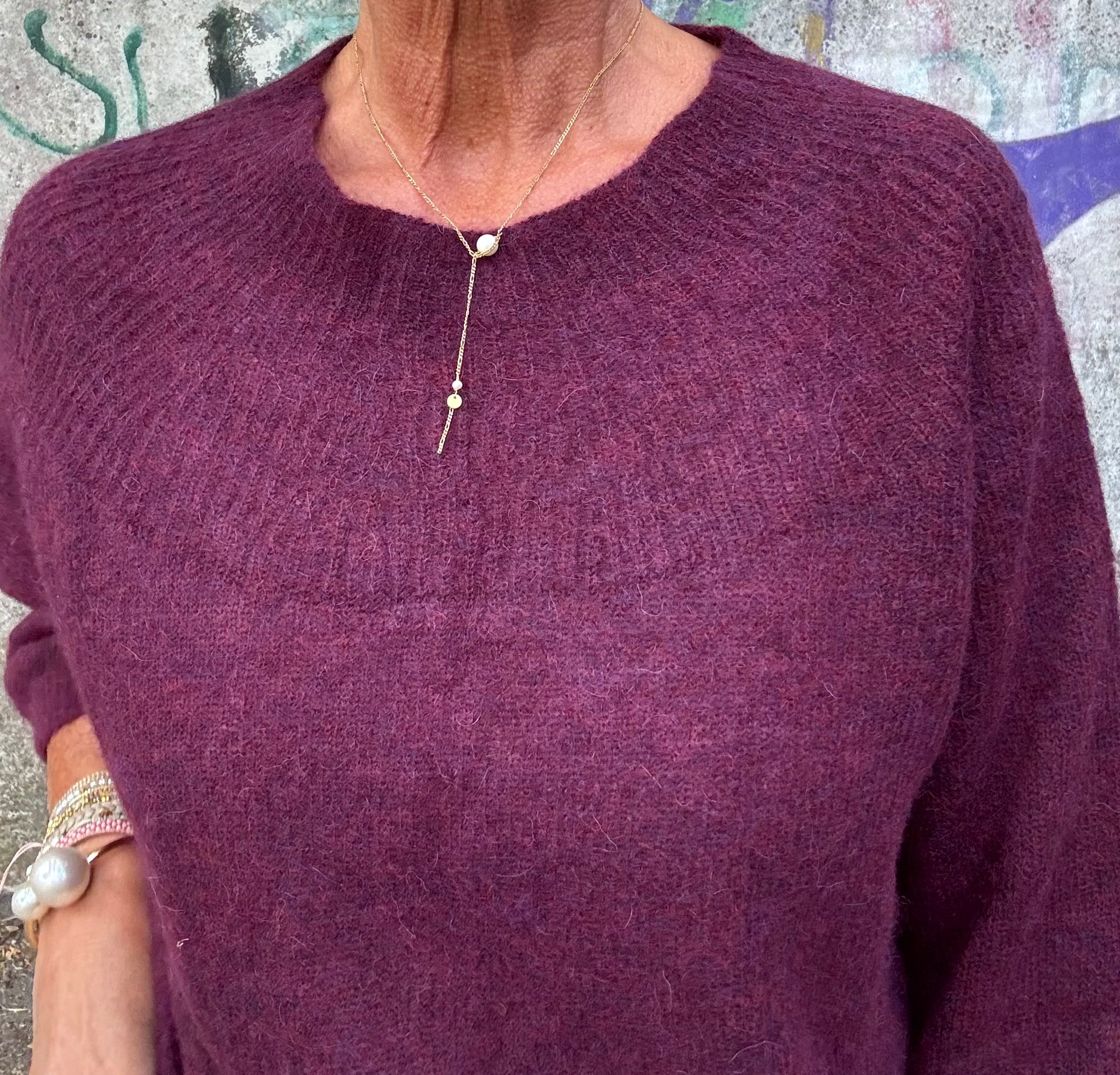 Gossia Strik - AmeliaGO Strik Bluse i Plum