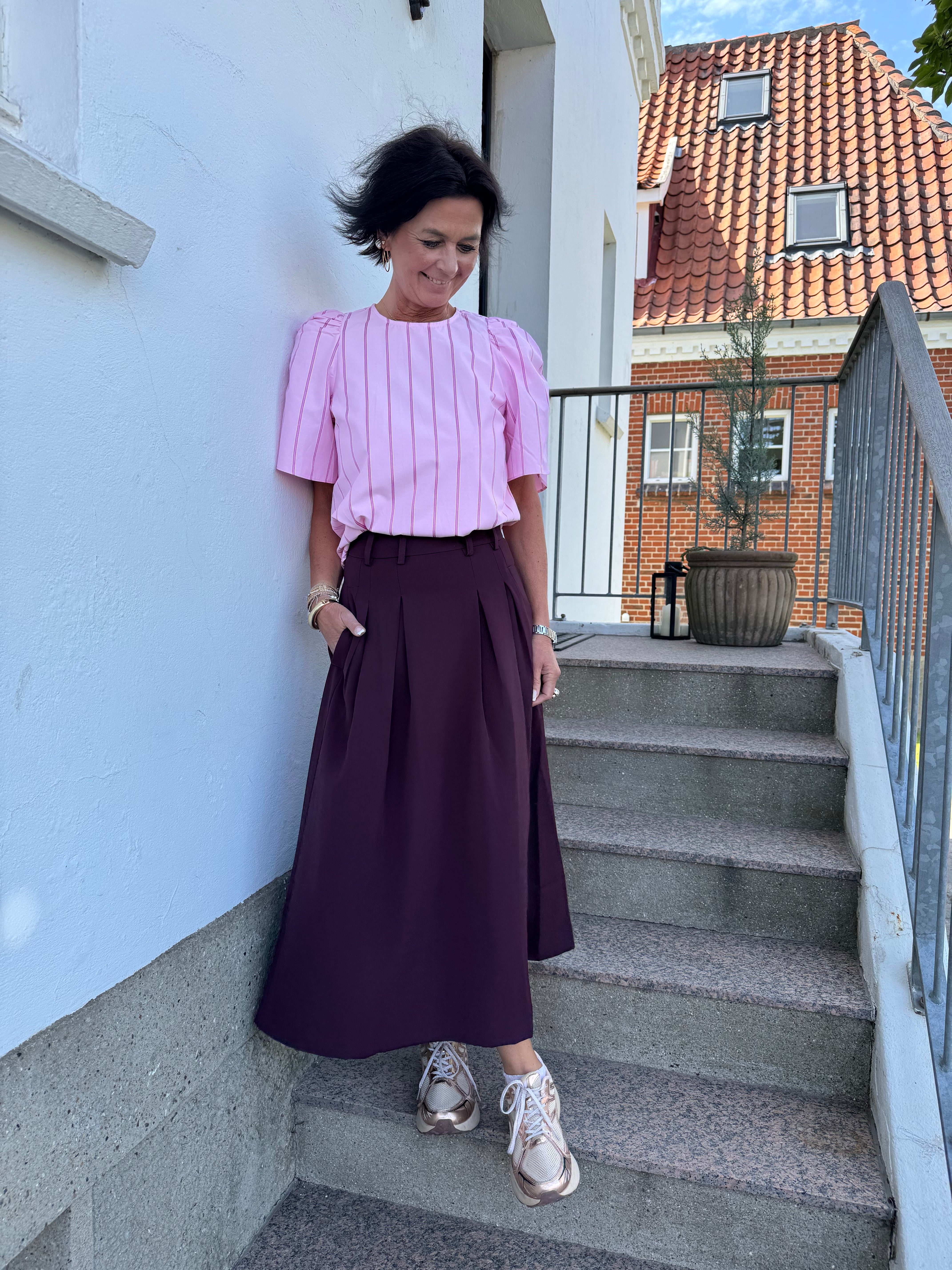 Co´couture Nederdel - AnyaCC Pleat Nederdel i Winered