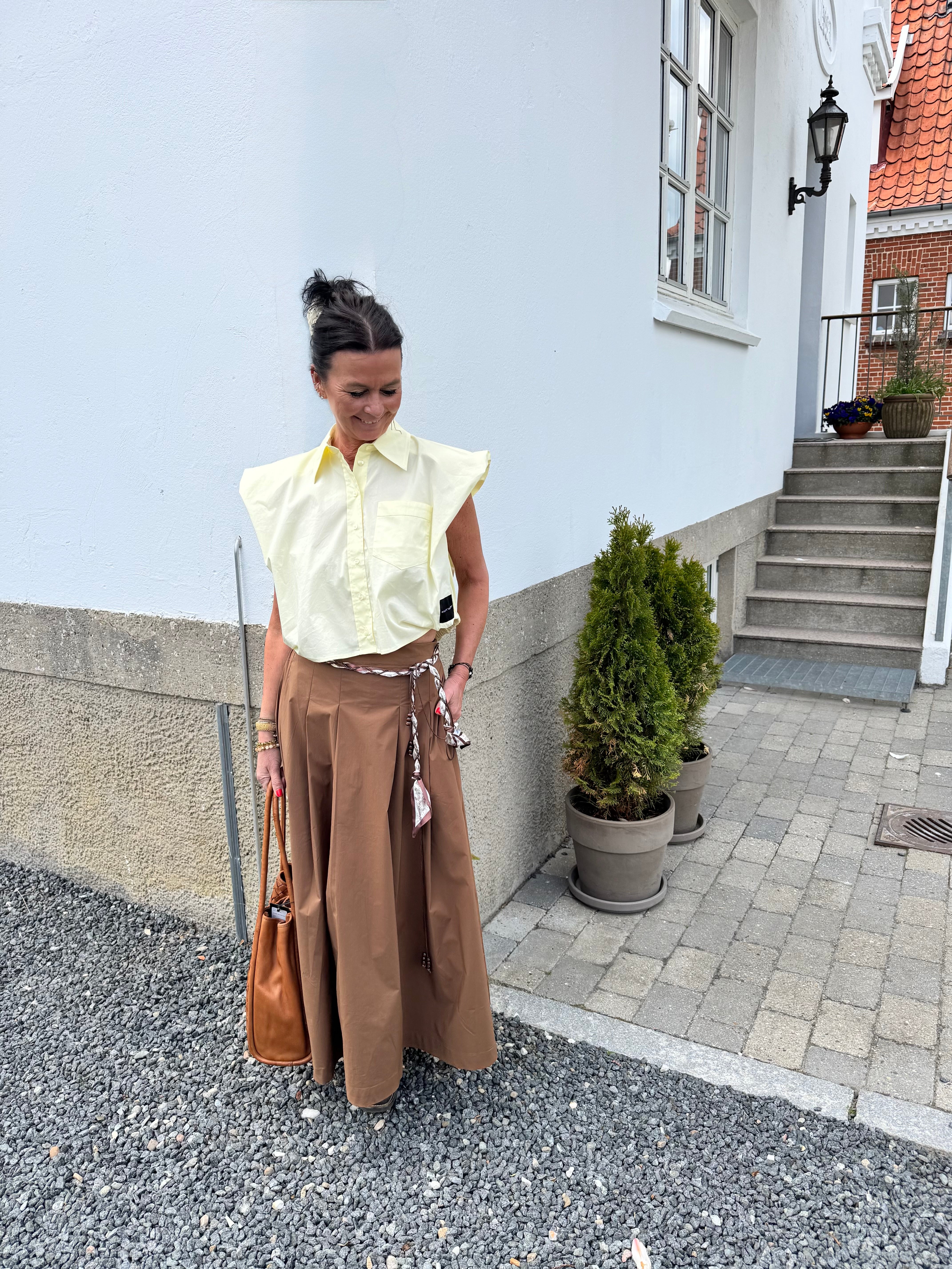 Haute L´amitié Skjorte - Dinnie NS Poplin Skjorte i Pale Yellow