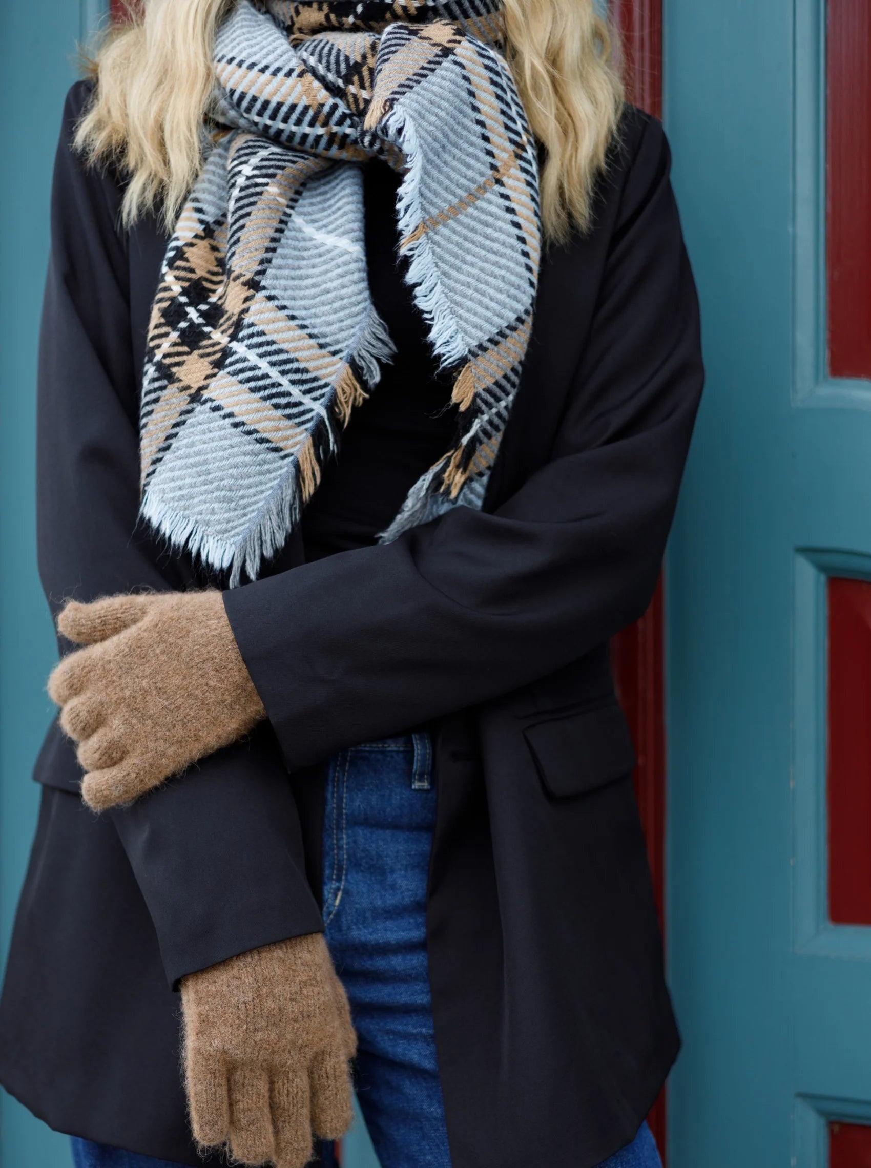 Black Colour Handsker - BcGinger Strik Handsker i Camel