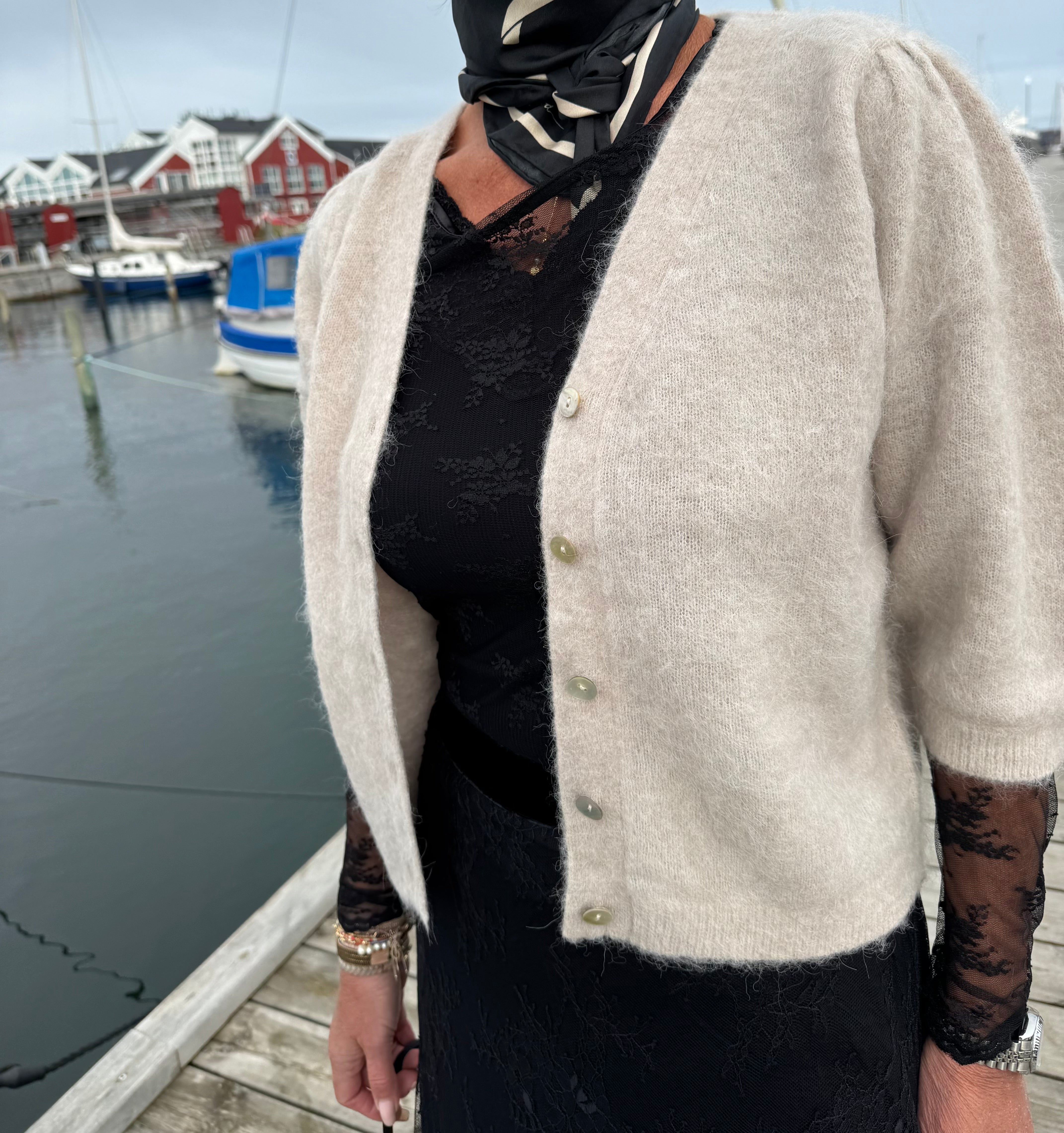 Nümph Cardigan - NuSuri Brushed SS Cardigan i Chateau Gray