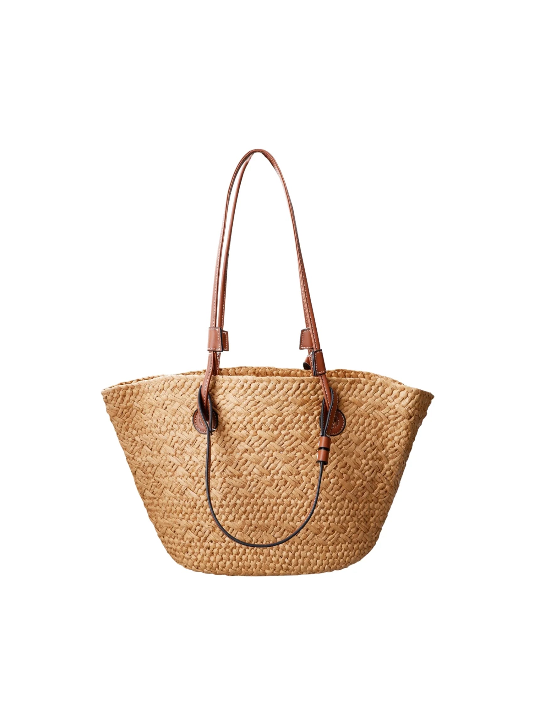 Black Colour Taske - BcKate Straw Shopper Taske Nature