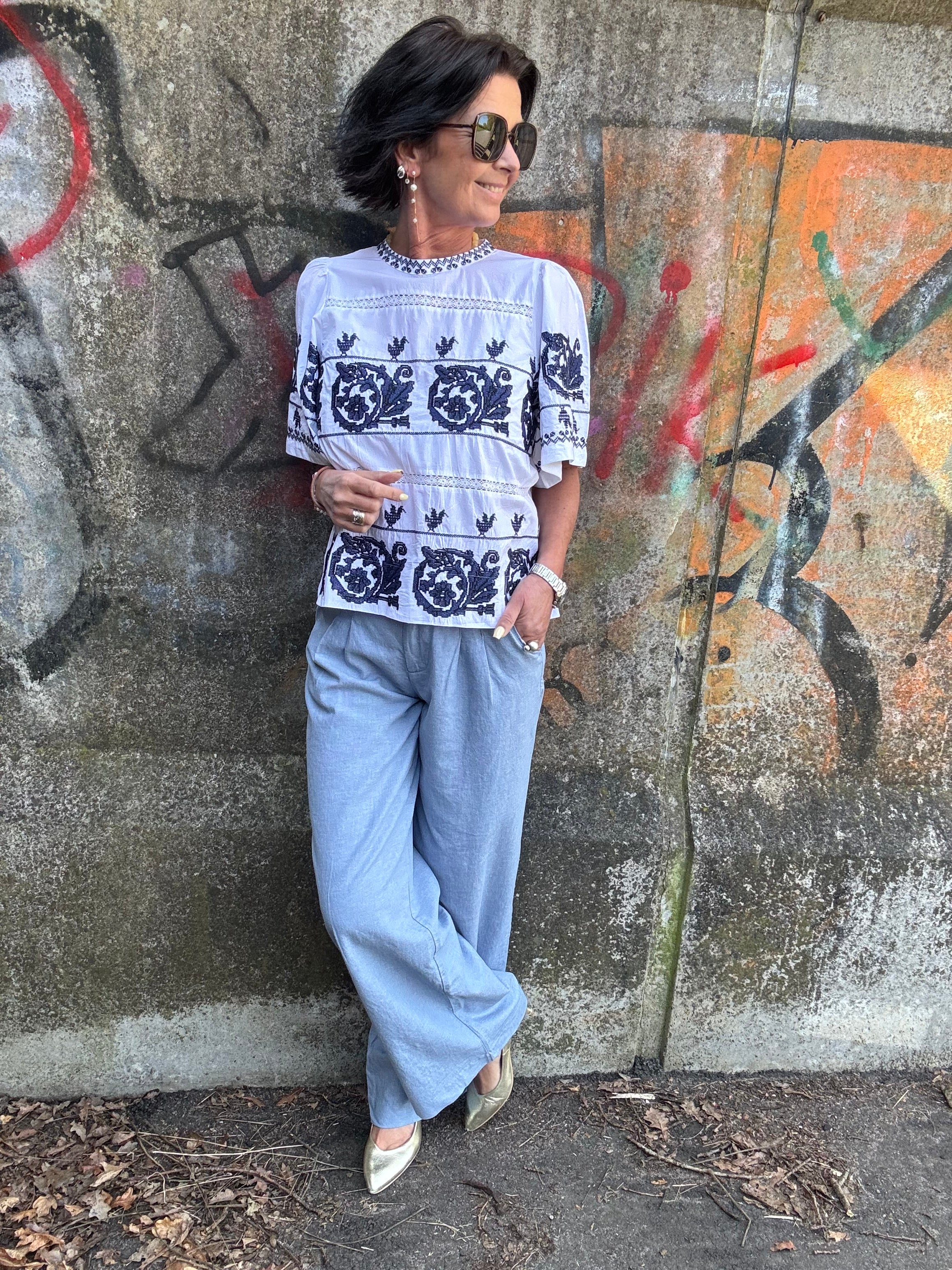 Garcia Bukser - 50317 Bukser i Chambray Blå