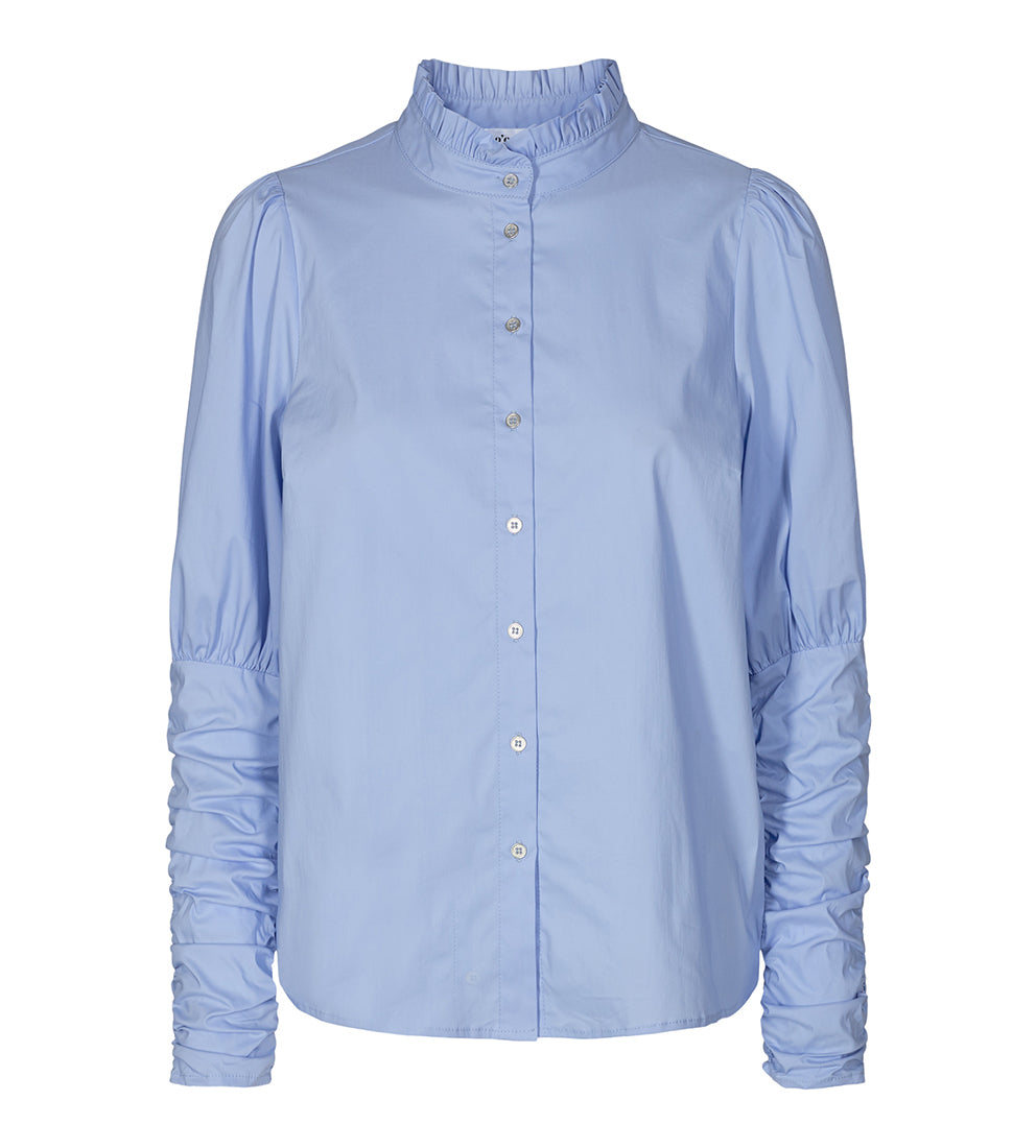 Co´Couture Skjorte - SandyCC Poplin Puff Skjorte i Pale Blue