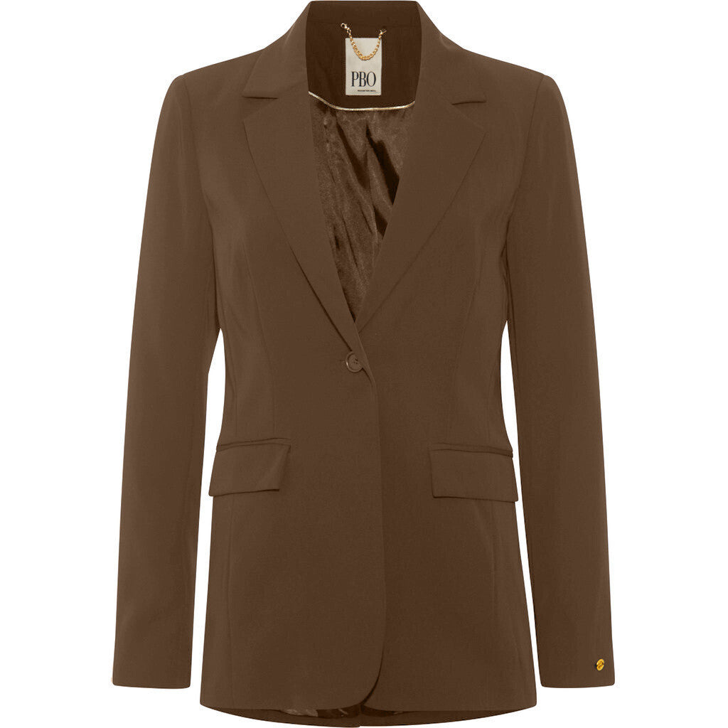 PBO Blazer - PBOMova Comfort Blazer i Elm Lysebrun