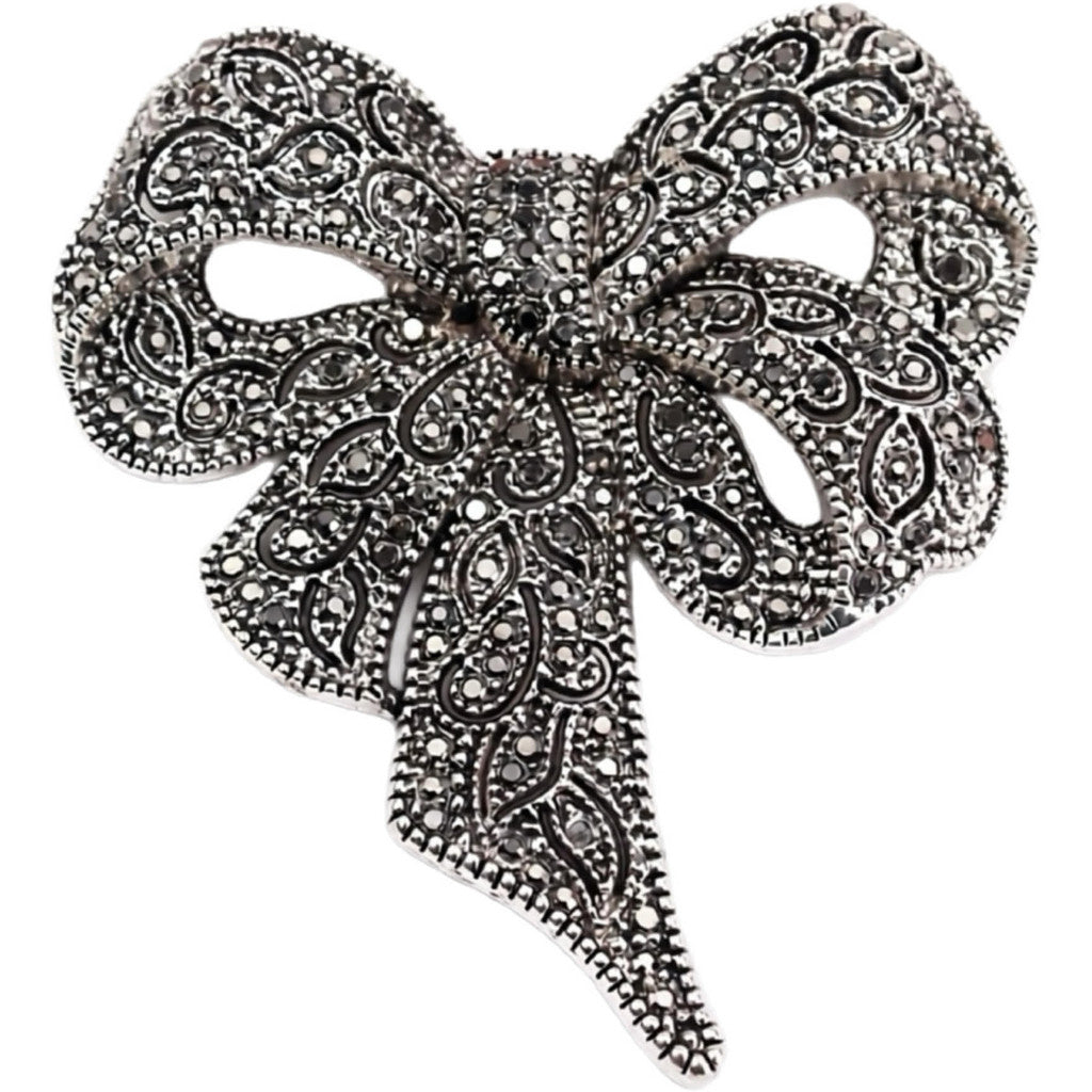 Tim & Simonsen Broche - 686 Pin Bow i Mørk Sølv