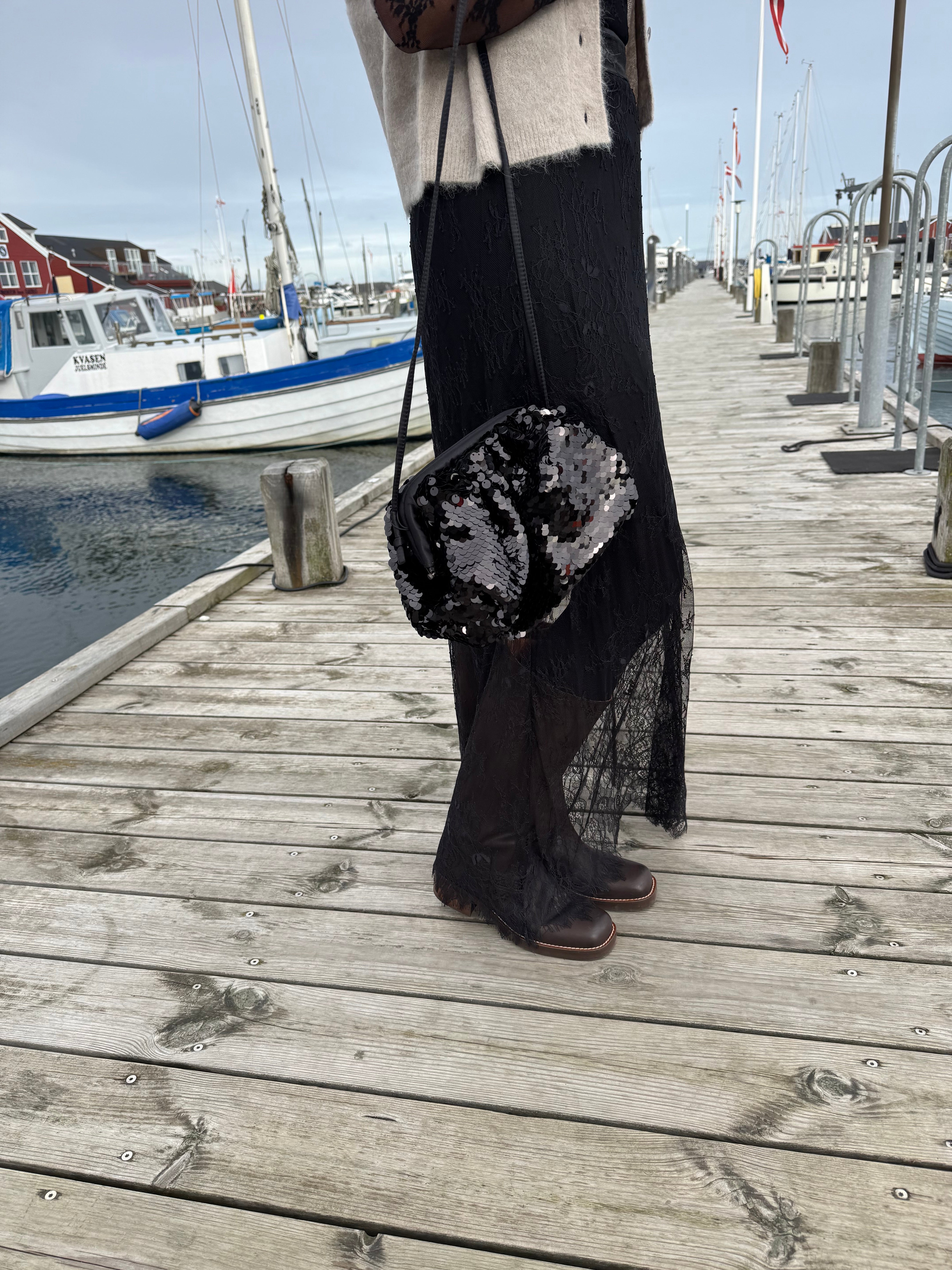 Nümph Nederdel - NuSansa Lang Blonde Nederdel i Caviar