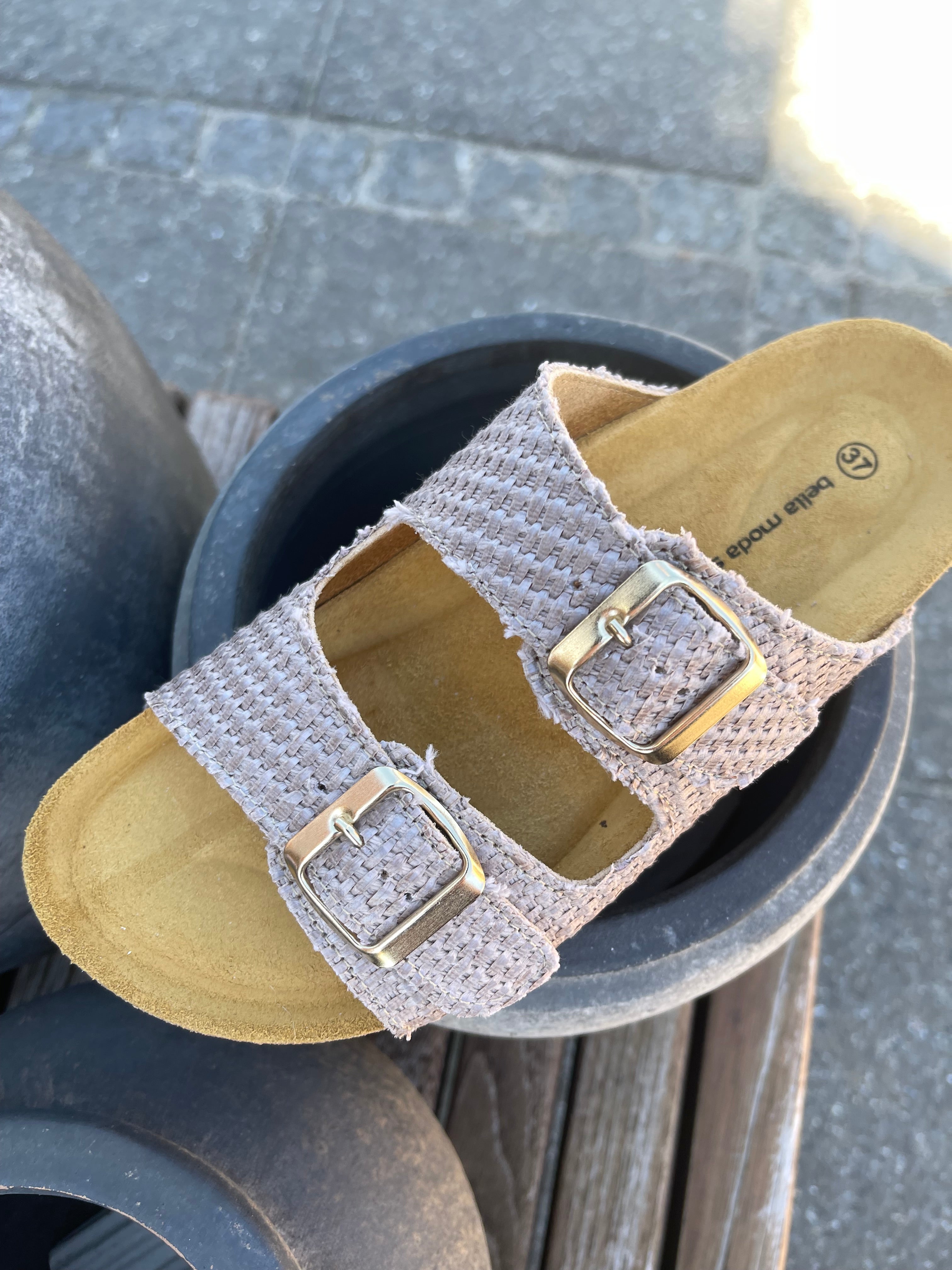 Bella Moda Sandal - BM14 523015 Rafia Tahaa Sandal i Taupe Snake