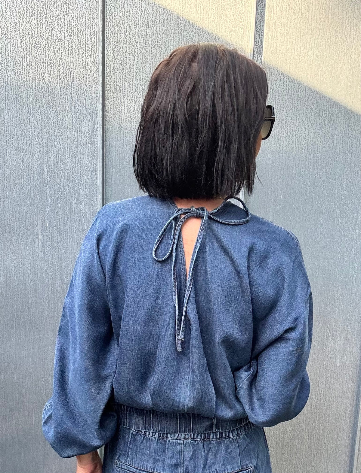 Nümph Bluse - NuAlona Bluse i Dark Blue Denim
