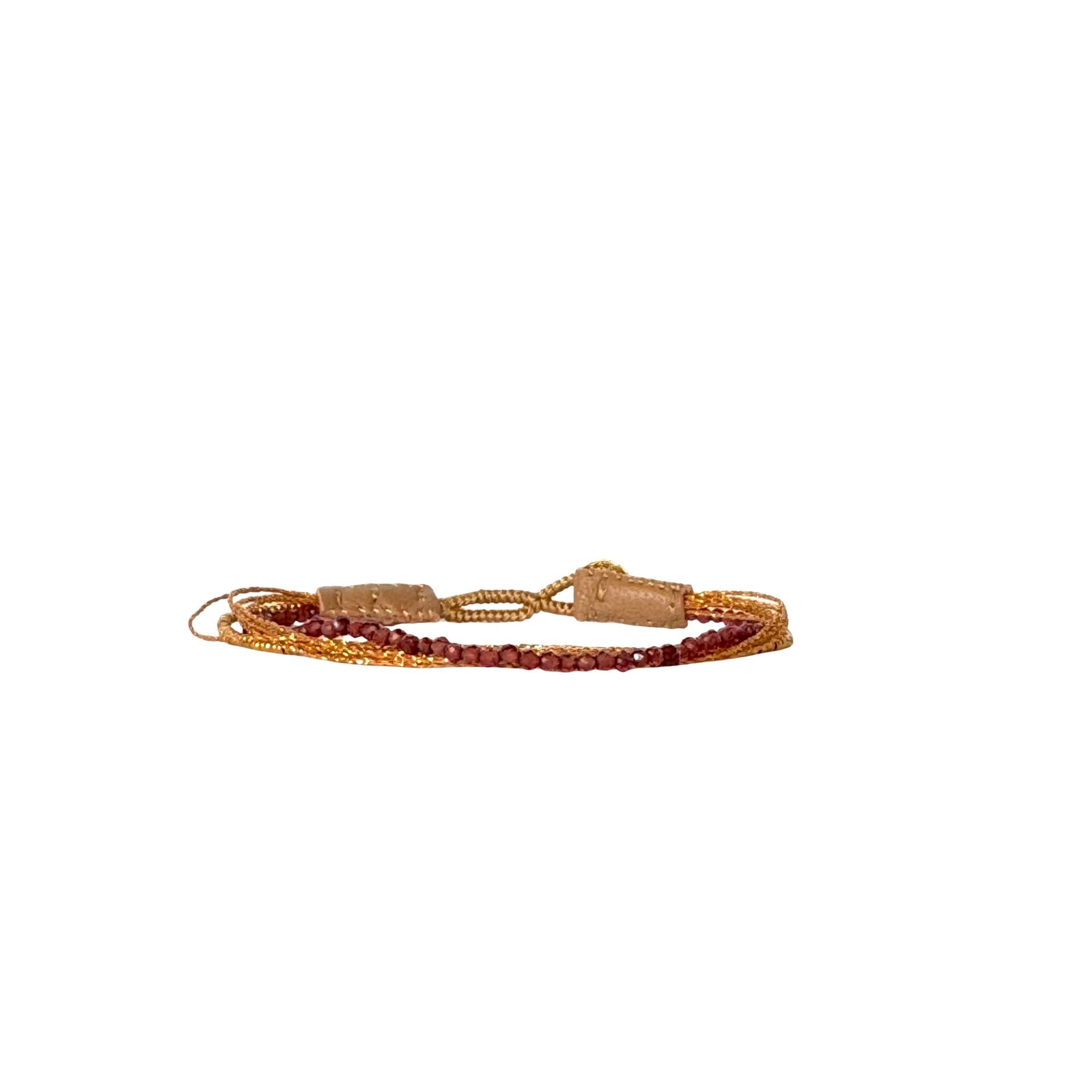 IBU Jewels Armbånd - AC11 Lulu Ash Armbånd i Garnet Bordeaux