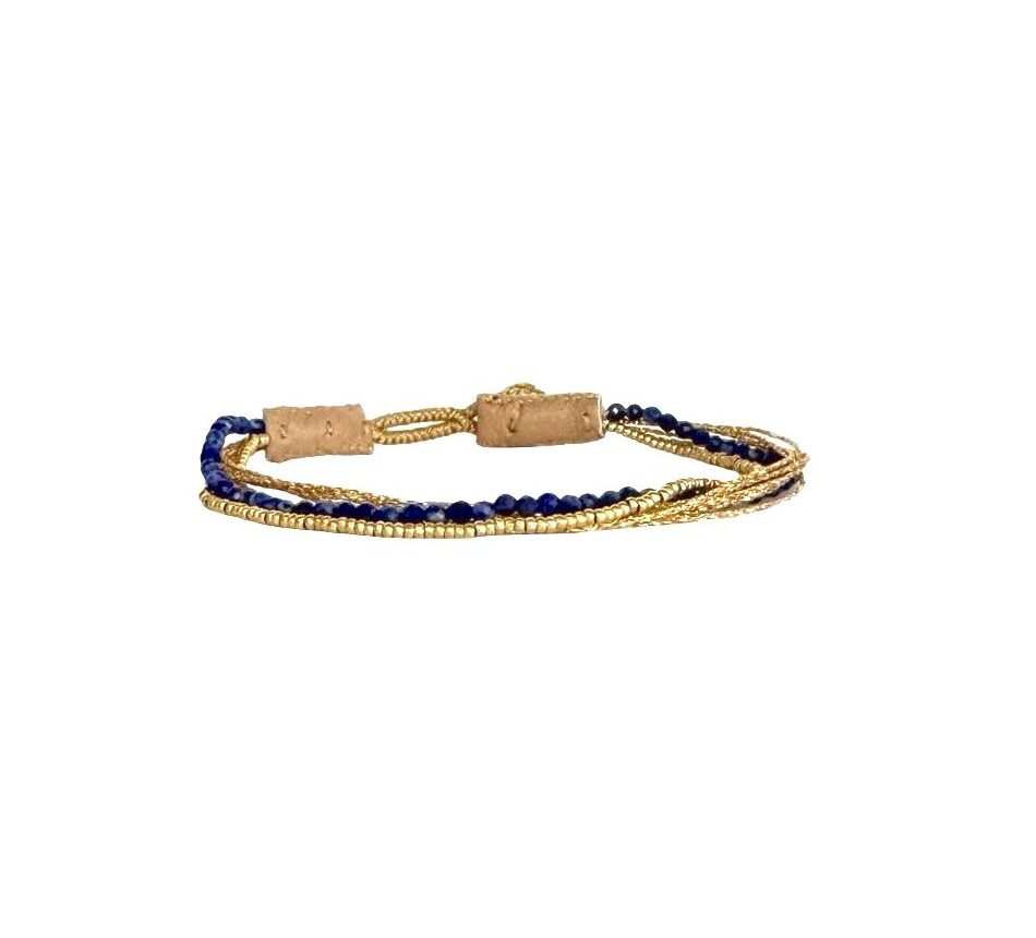 IBU Jewels Armbånd - AC17 Lulu Ash Armbånd i Blue Sodalite