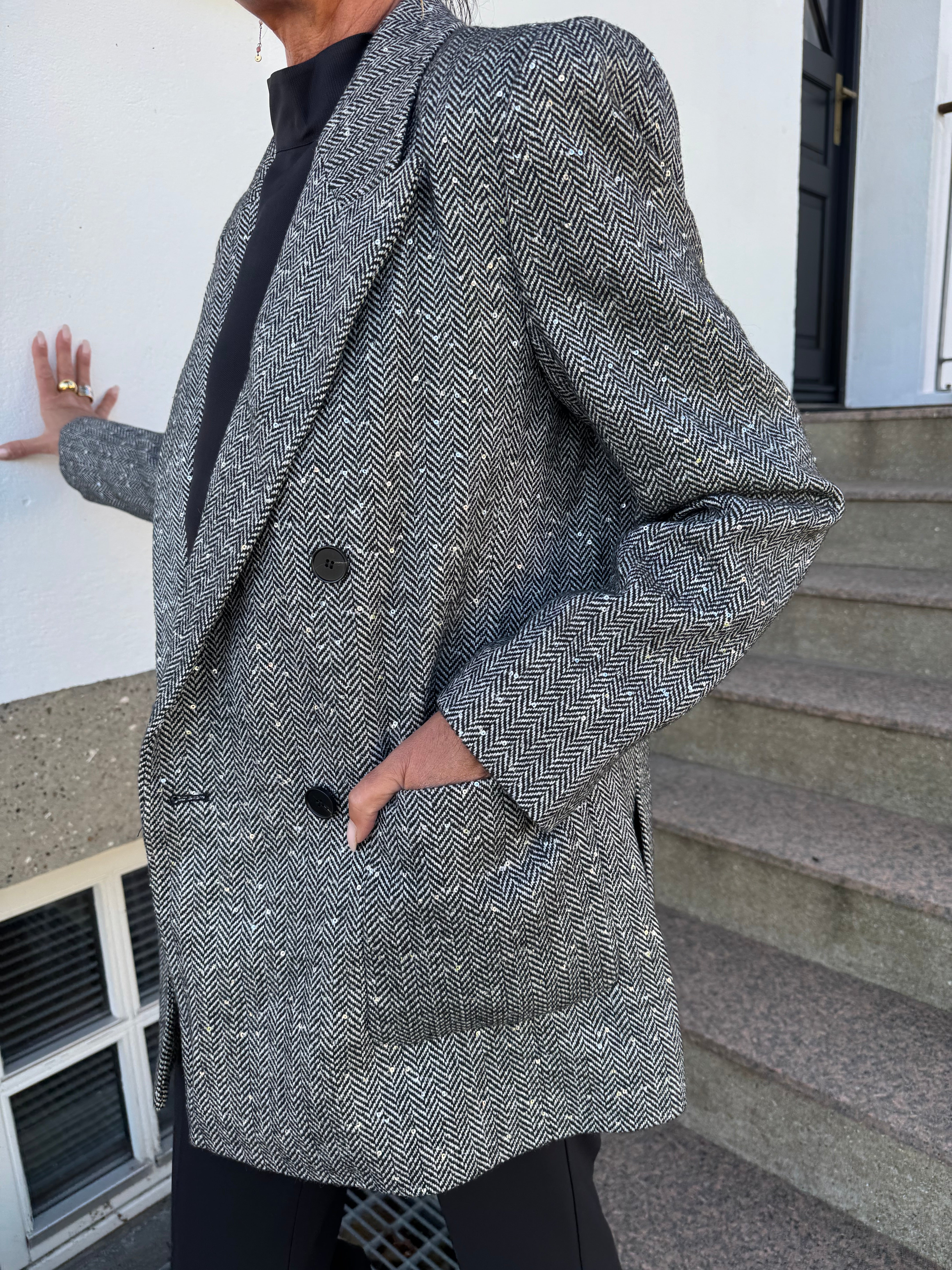 Haute L´amitié Blazer - Herring Sequins Blazer i Sort