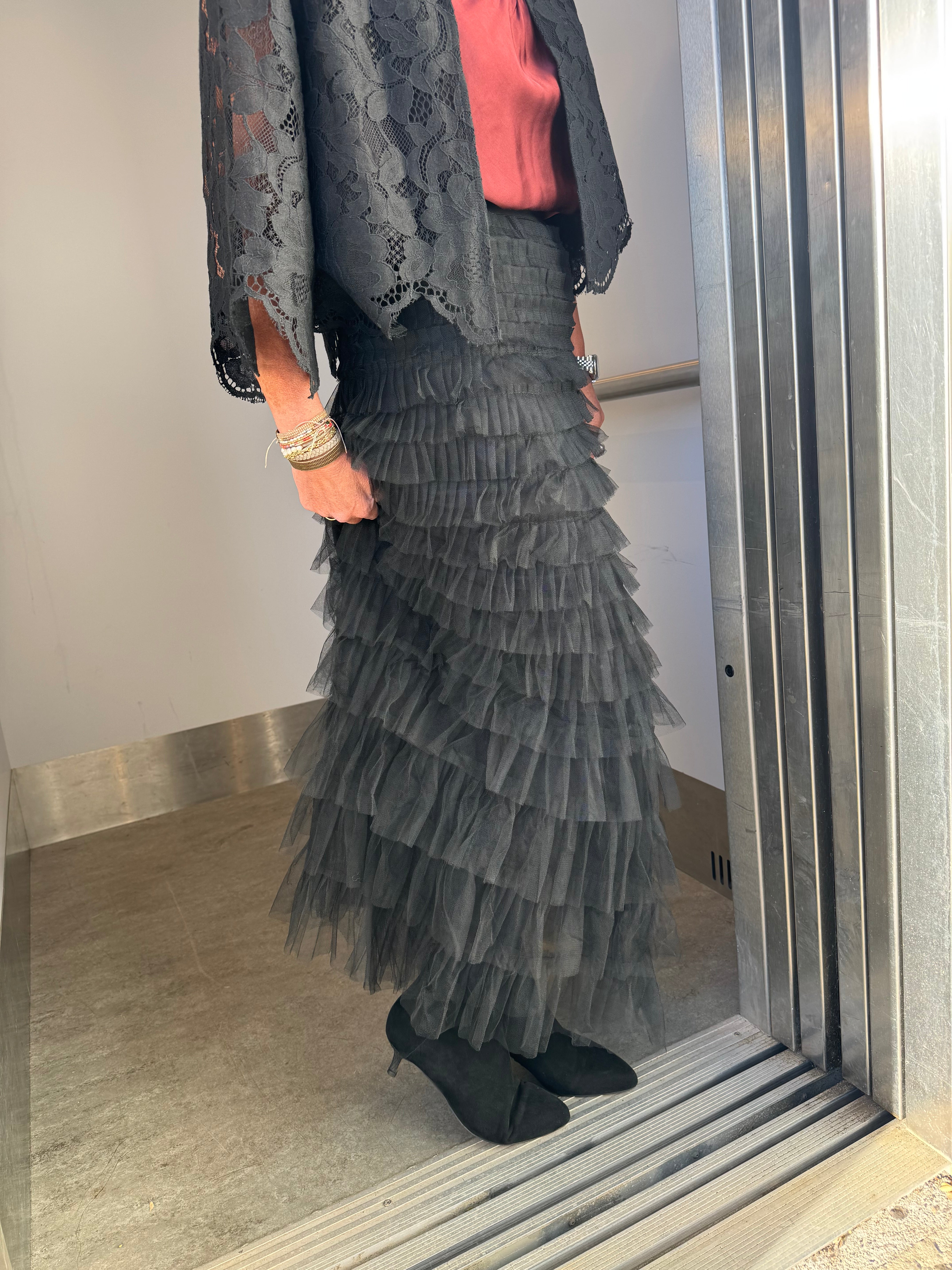 Co´couture Nederdel -  JadeCC Tyl Nederdel i Sort