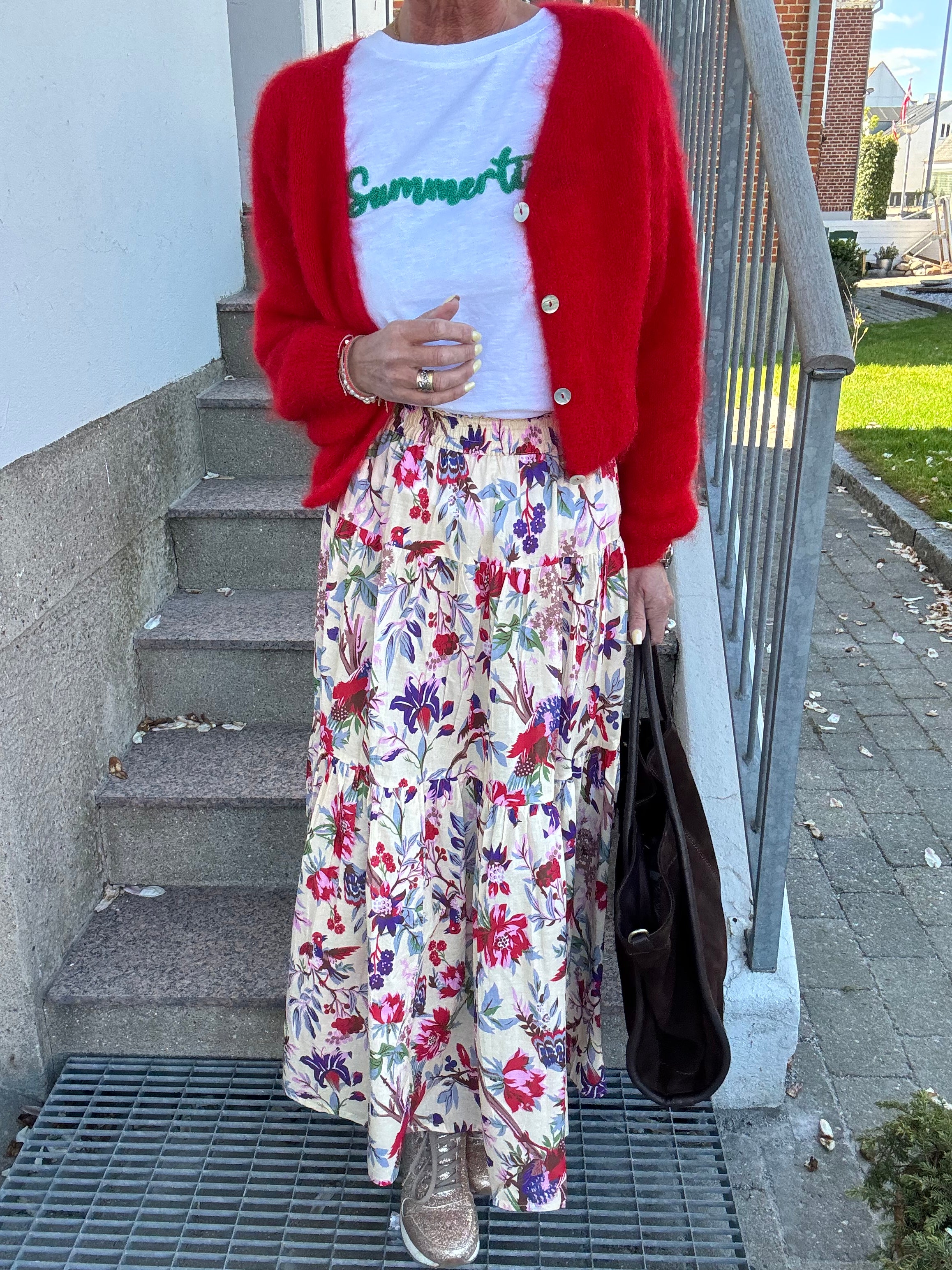 Lollys Laundry Nederdel - SunsetLL Maxi Nederdel i Flower Print