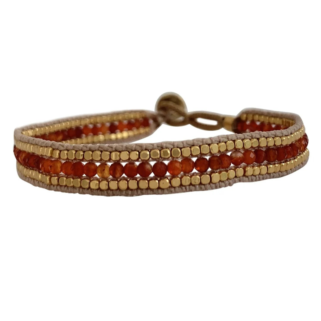 IBU Jewels Armbånd - AM10 Jill Jolie Armbånd i Carnelian