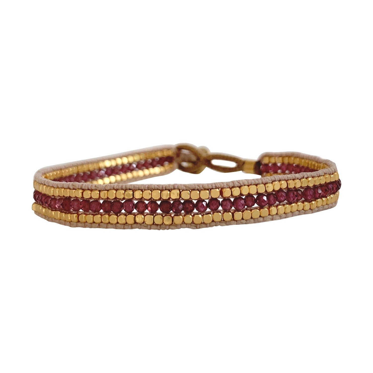 IBU Jewels Armbånd - AM11 Jolie Cap Armbånd i Garnet Bordeaux