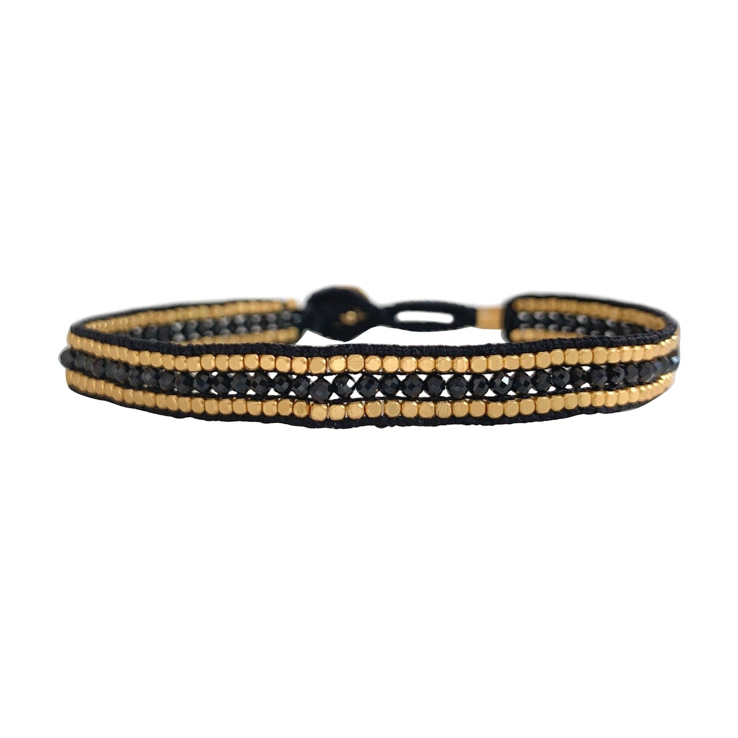 IBU Jewels Armbånd - AM14 Jolie Cap Armbånd i Onyx Sort