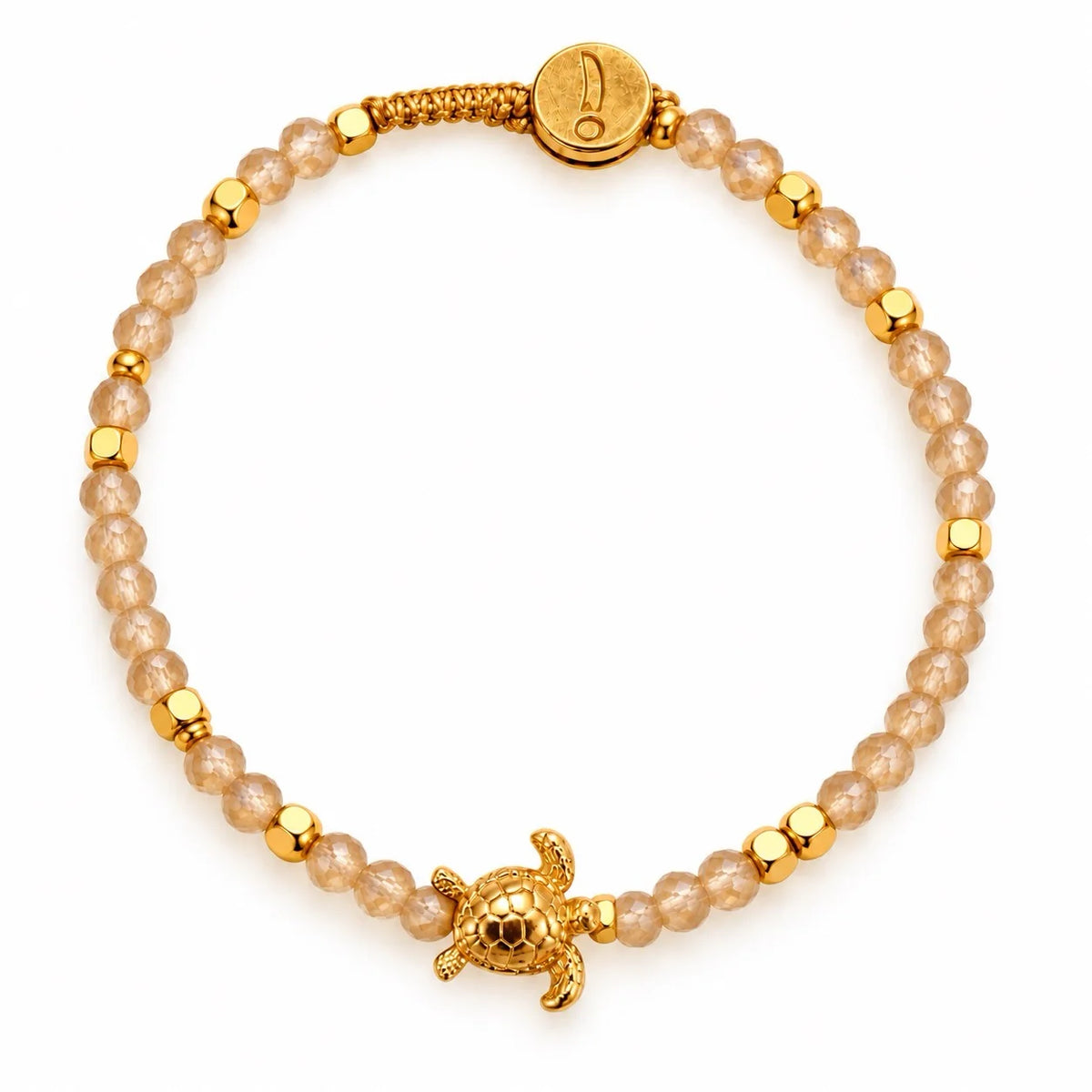 IBU Jewels Armbånd - DAU24 Lulu Turtle Armbånd i Champagne Quartz