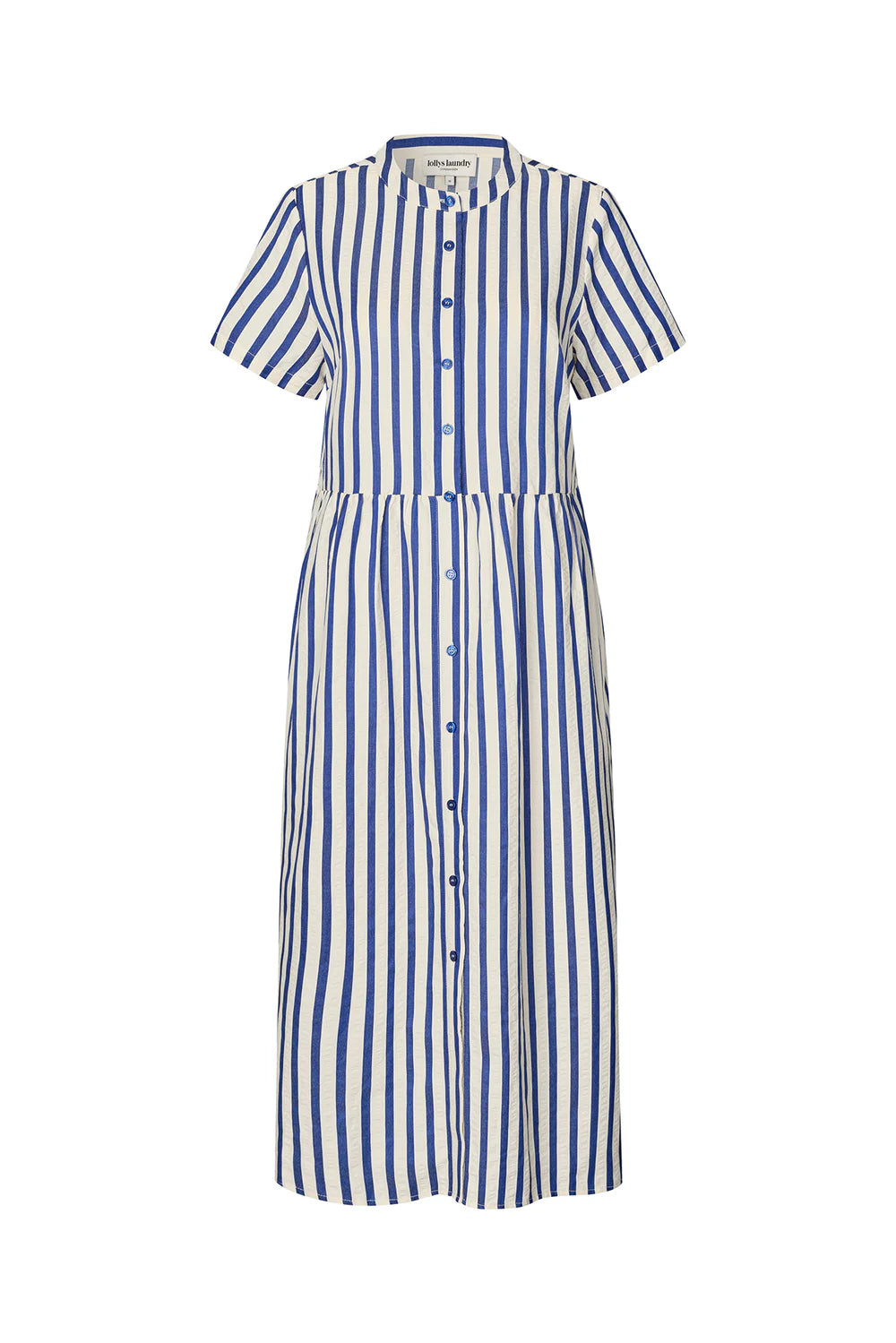 Lollys Laundry Kjole - AlayaLL Maxi Kjole SS i Blue Stripe