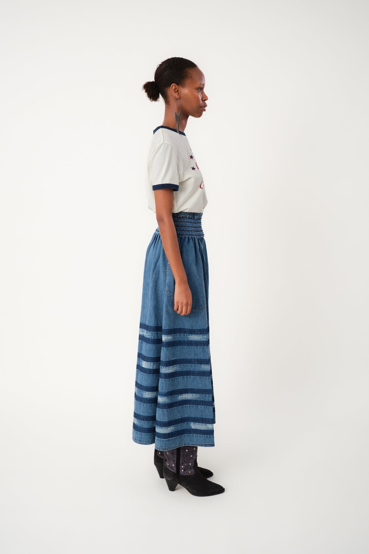 Lollys Laundry Nederdel - AmondLL Maxi Denim Nederdel i Blue