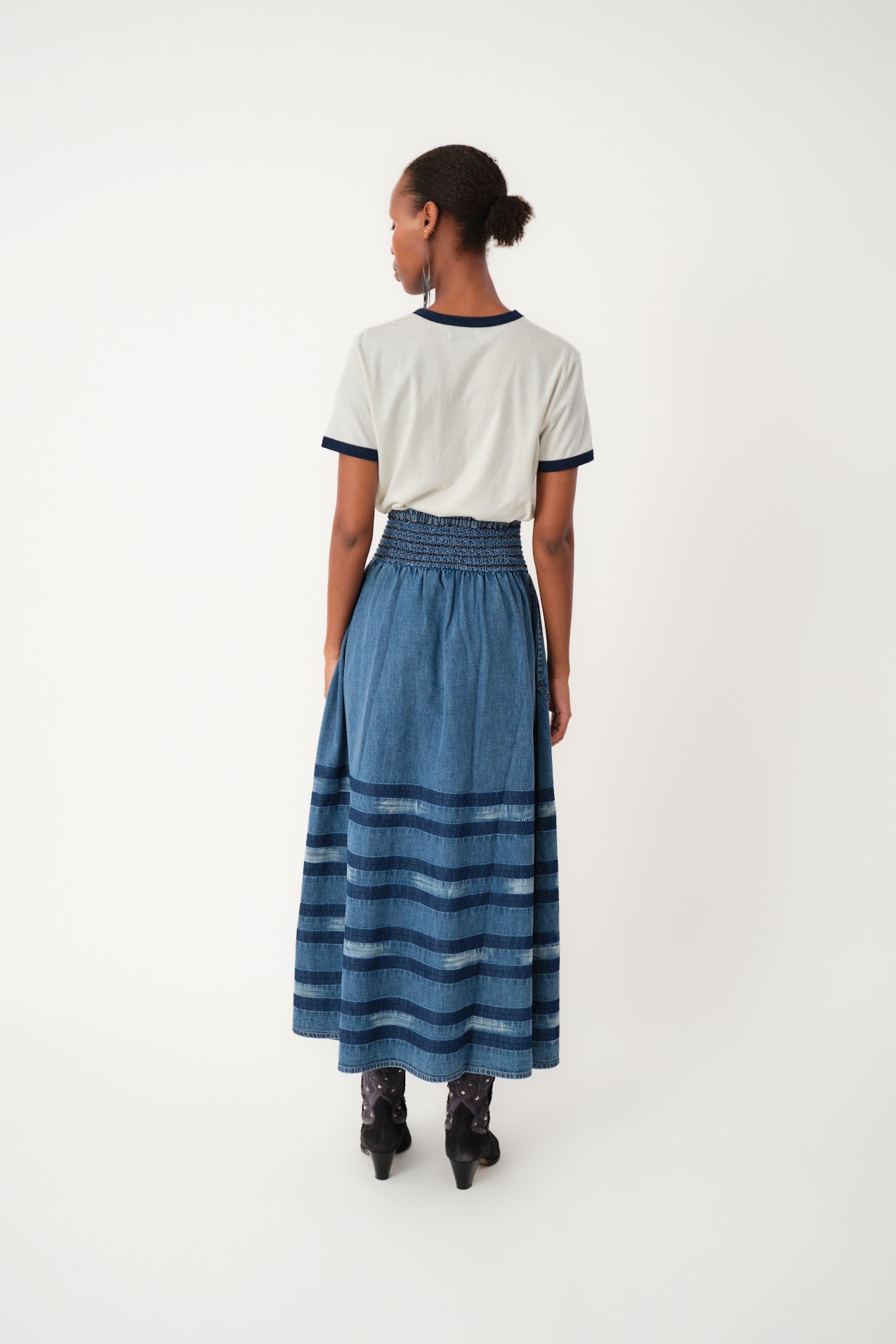 Lollys Laundry Nederdel - AmondLL Maxi Denim Nederdel i Blue