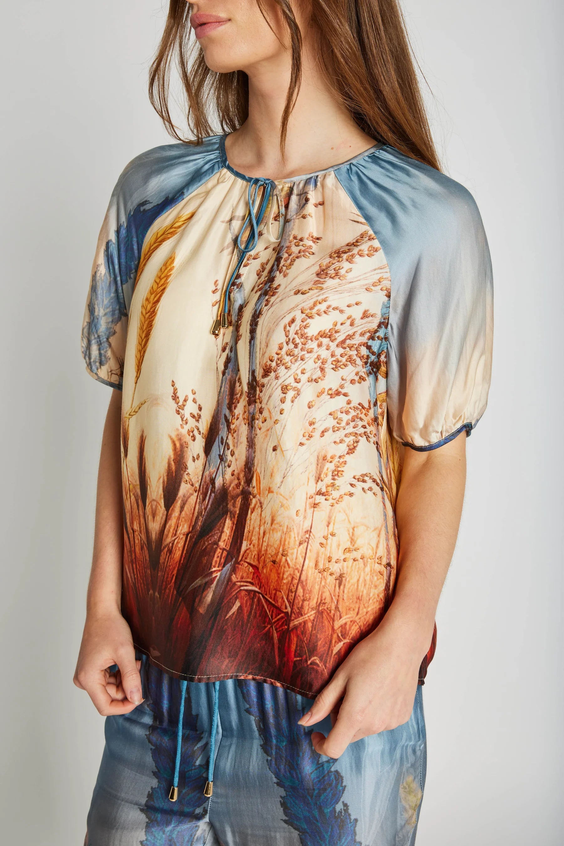 PBO Bluse - Auro Bluse i Nature Print