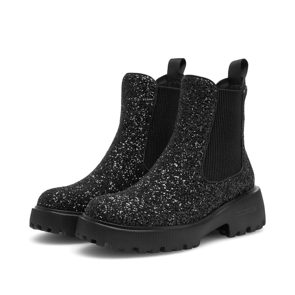 Woden Støvle - Aya Glitter Støvle i Sort